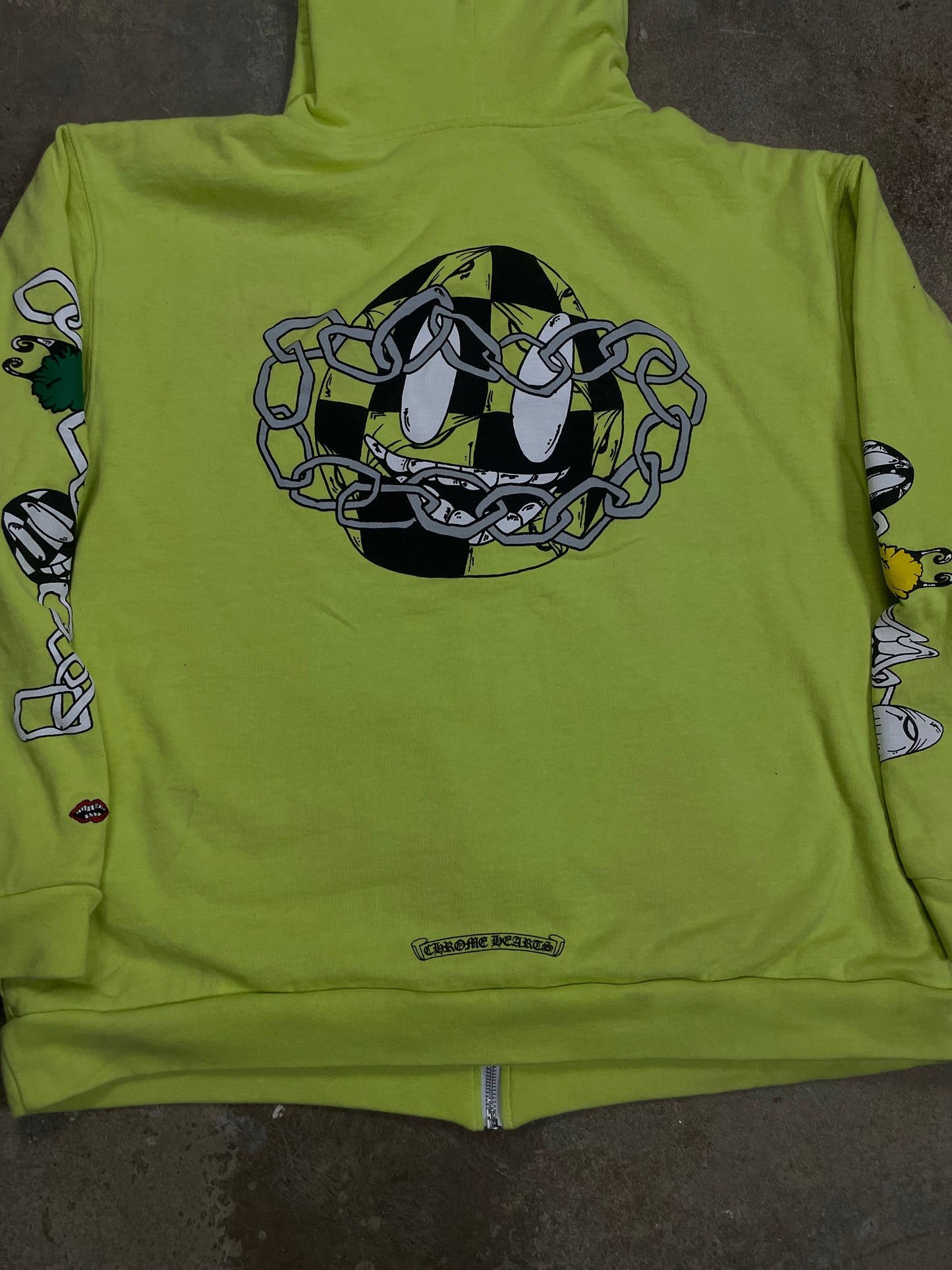 Chrome Hearts Thermal Zip Up Matty Boy Link Lime Used XXL