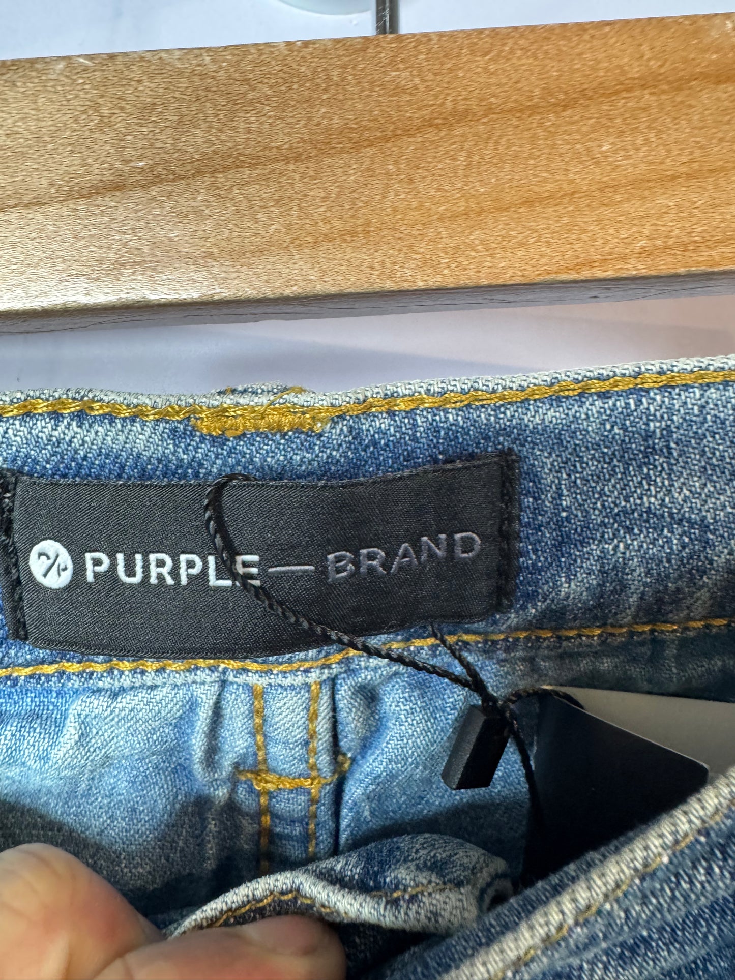Purple Brand Light Wash Distressed Blue Jeans