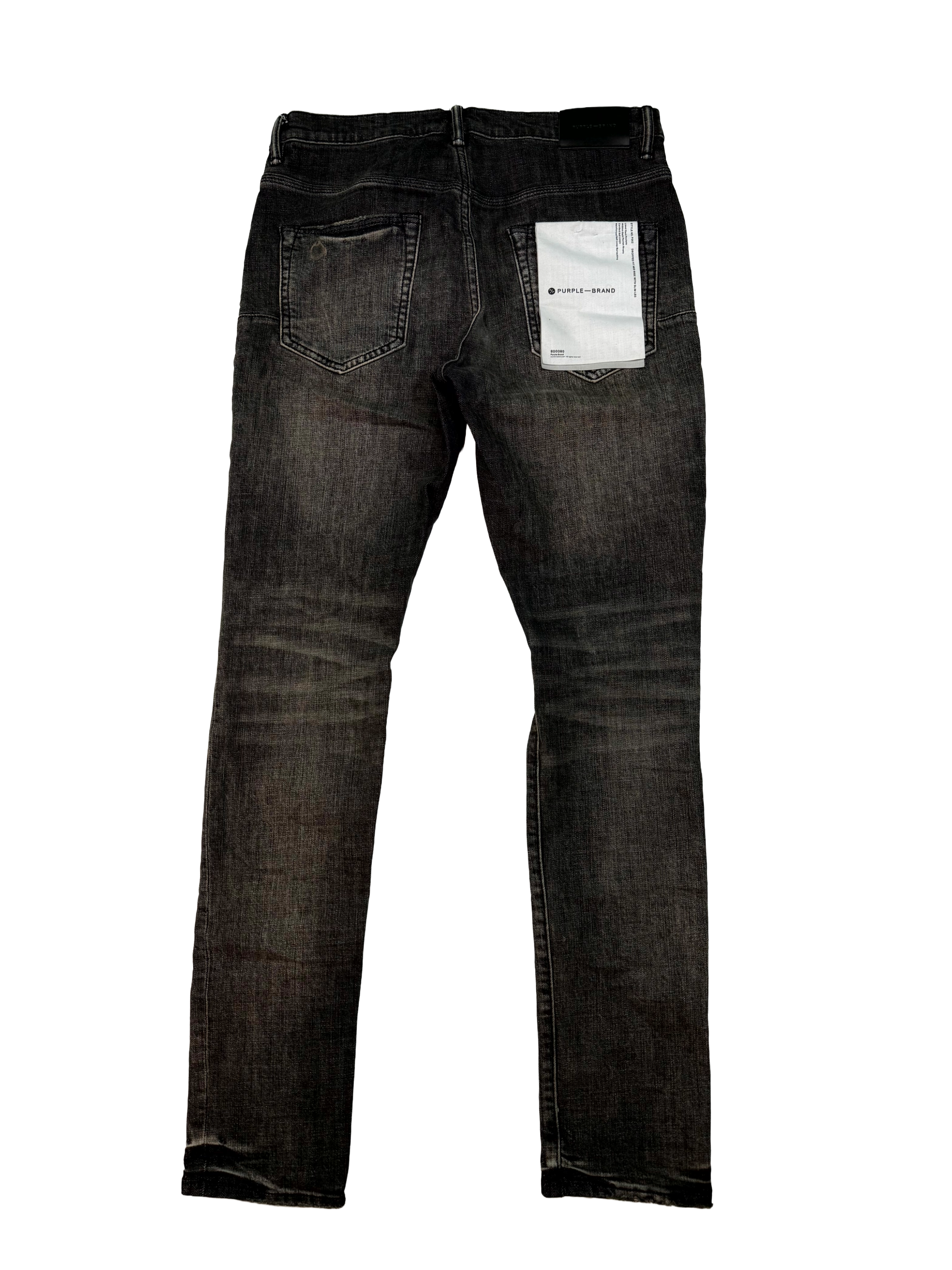 Purple Ripped  Black Wash Jeans