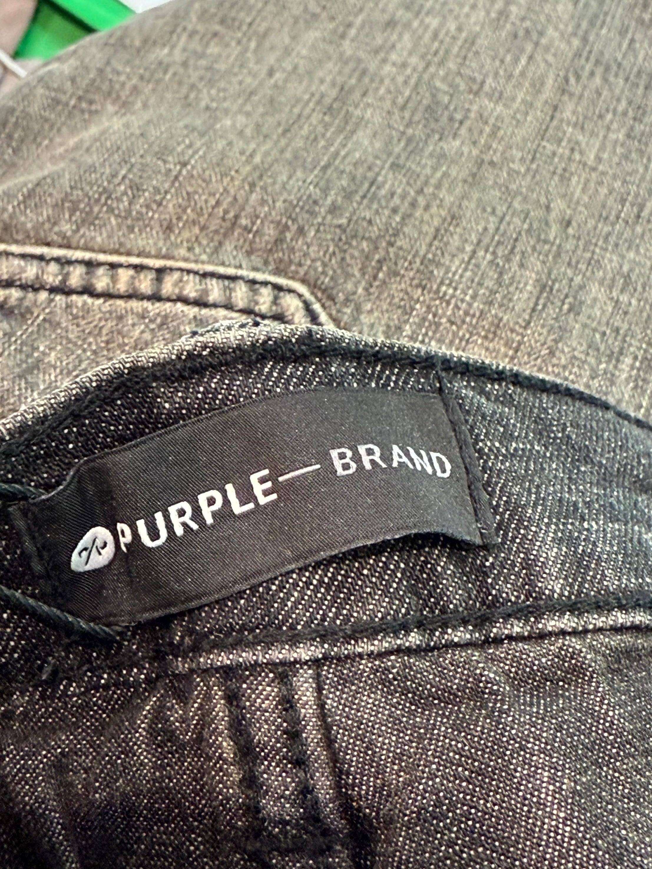 Purple Ripped  Black Wash Jeans