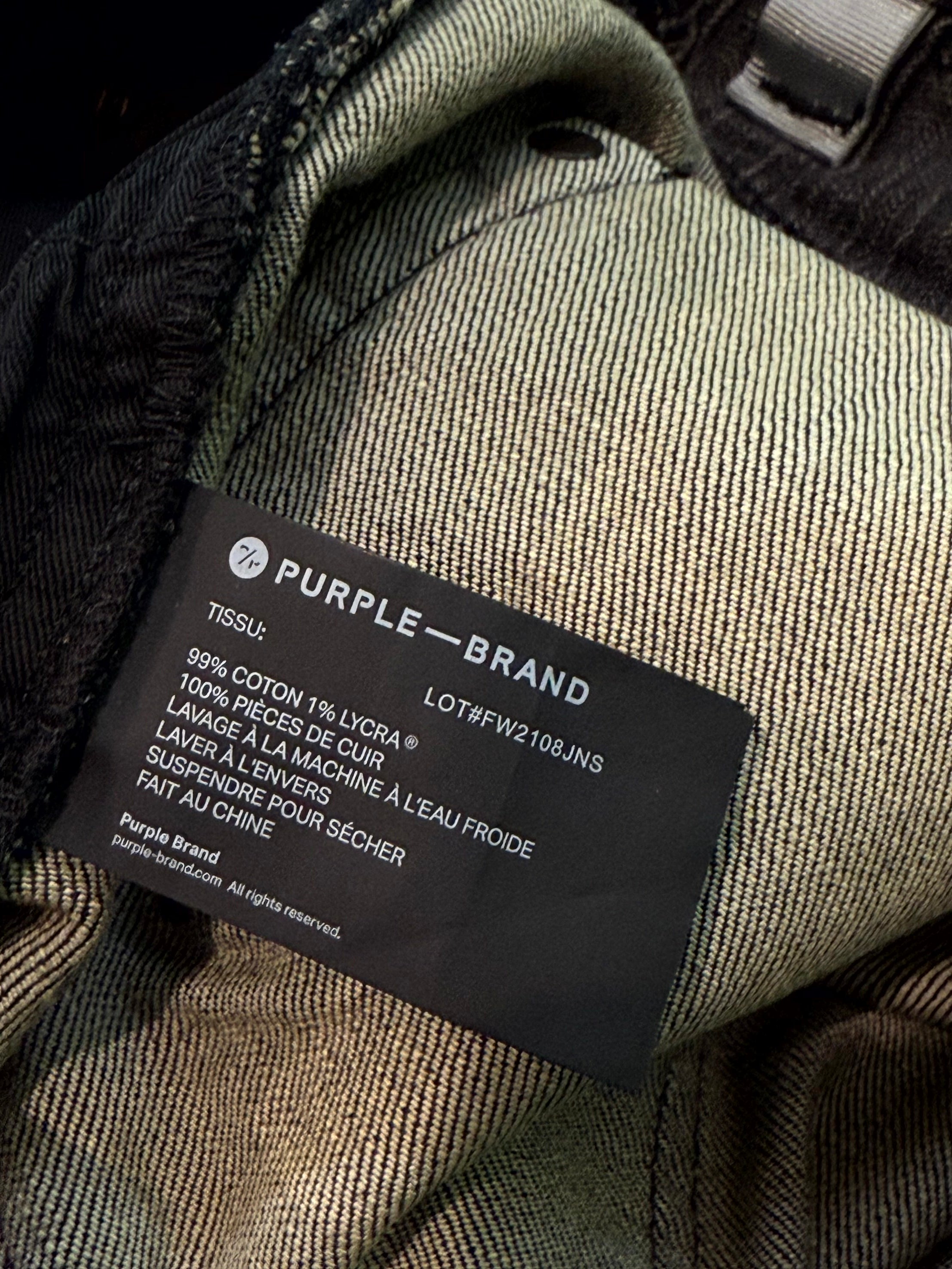 Purple Ripped  Black Wash Jeans