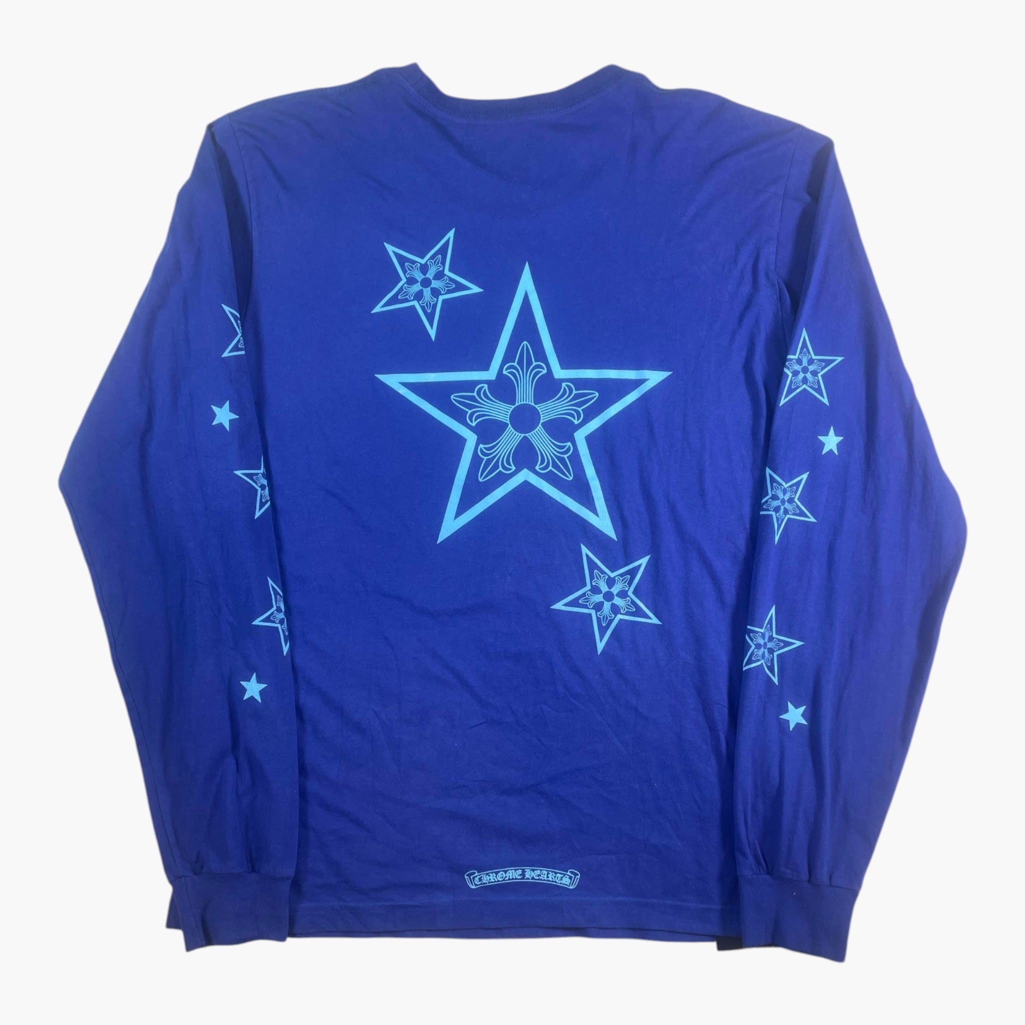 Chrome Hearts Navy & Baby Blue Star Long Sleeve