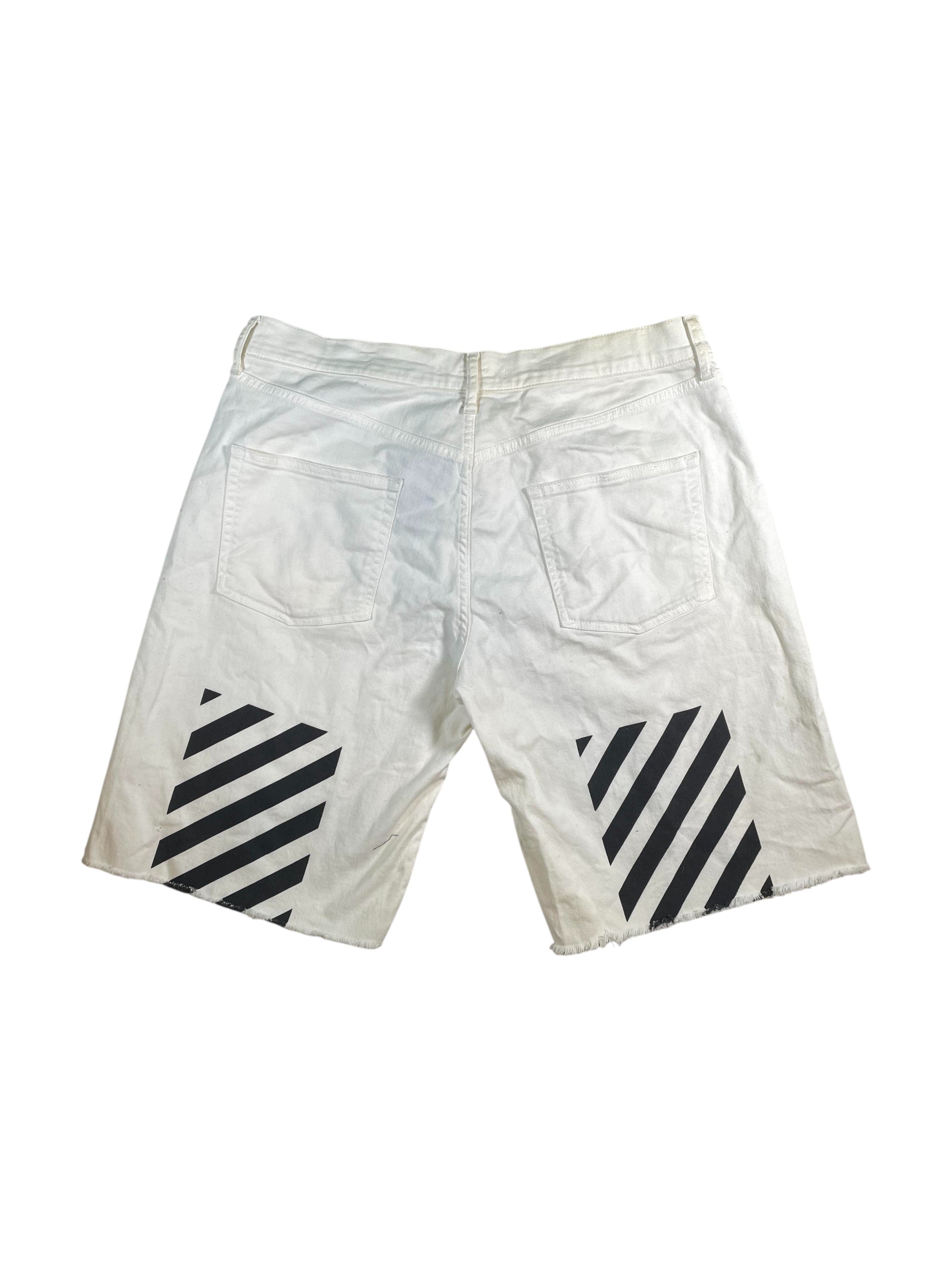 Off-White White Black Carpenter Shorts