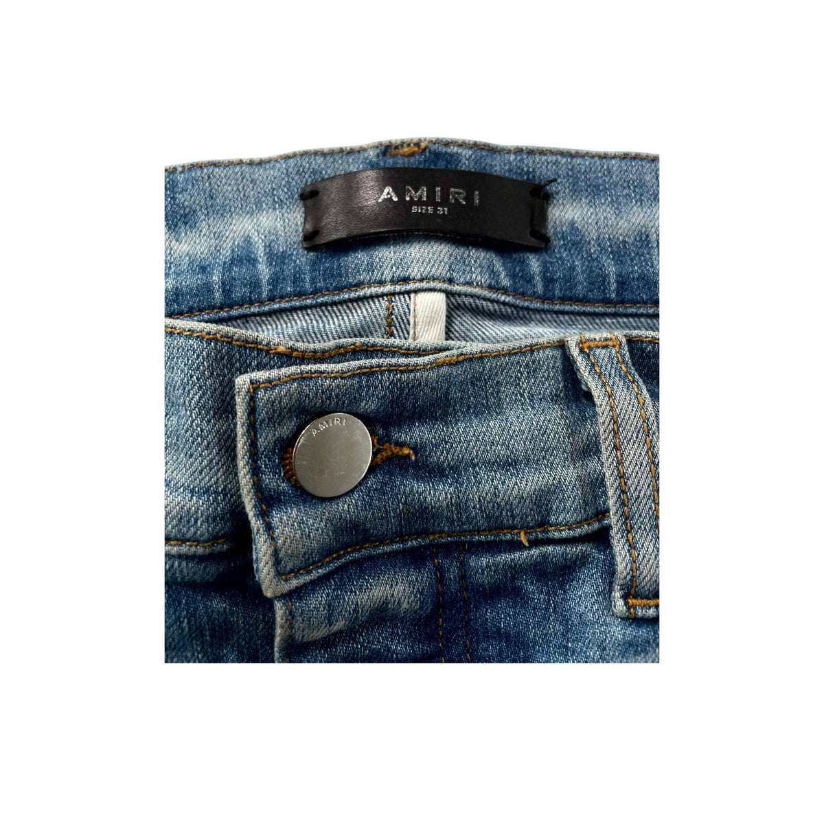 Amiri Pajama Paisley Thrasher Light Wash Jeans