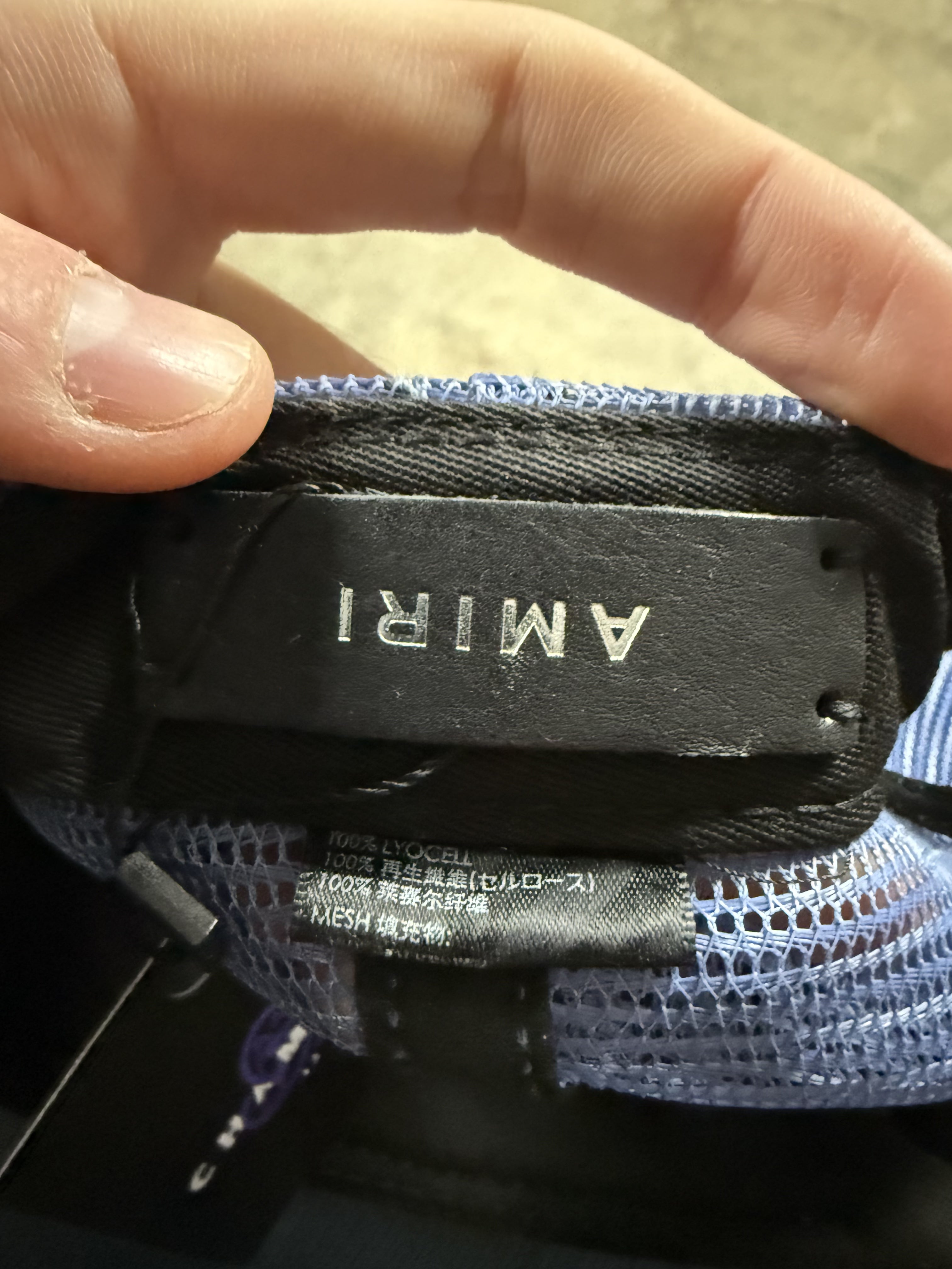 Amiri Trucker MA Logo Baby Blue Used OS