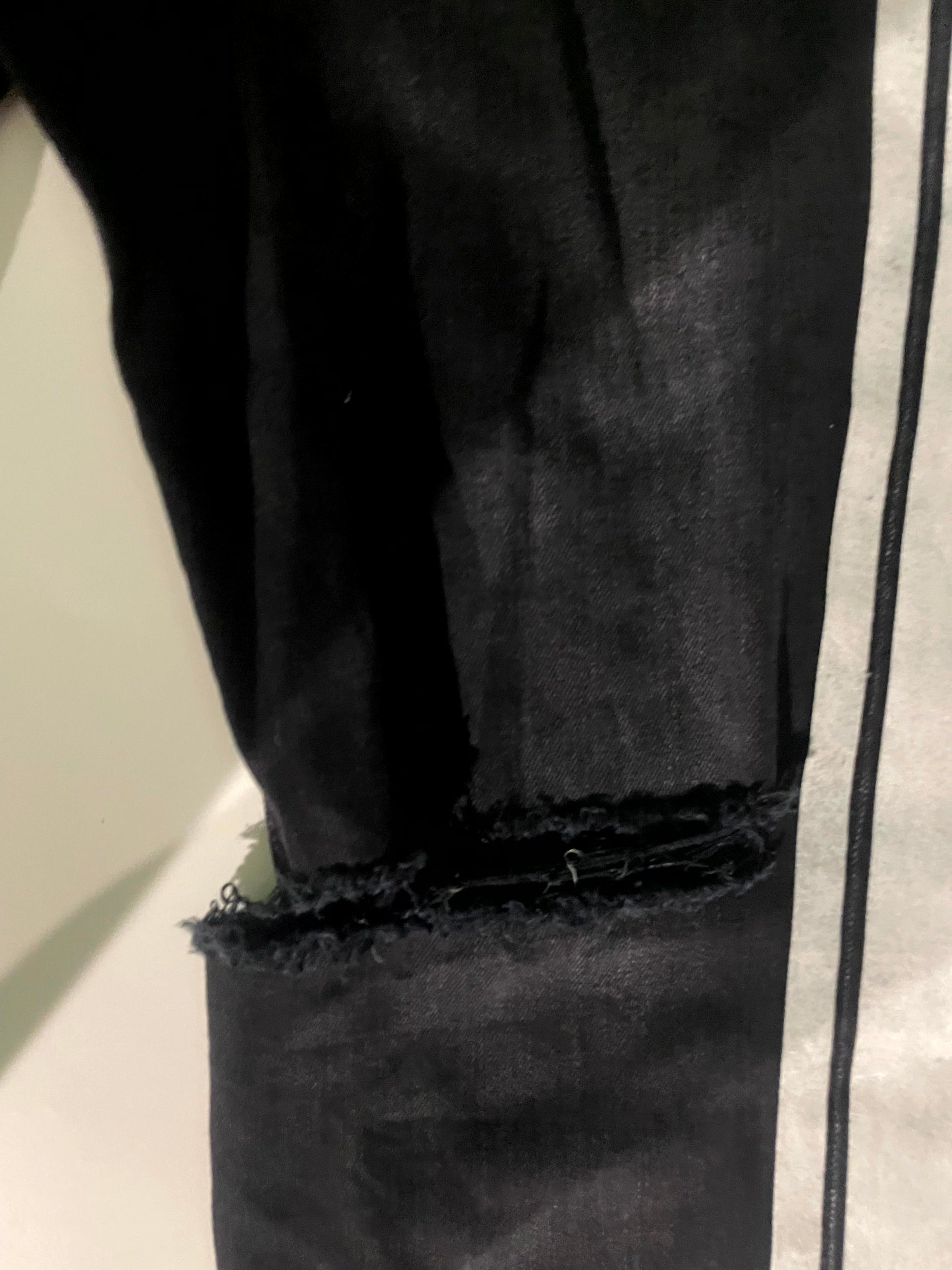 Amiri Black Wash & White Stripe Jeans