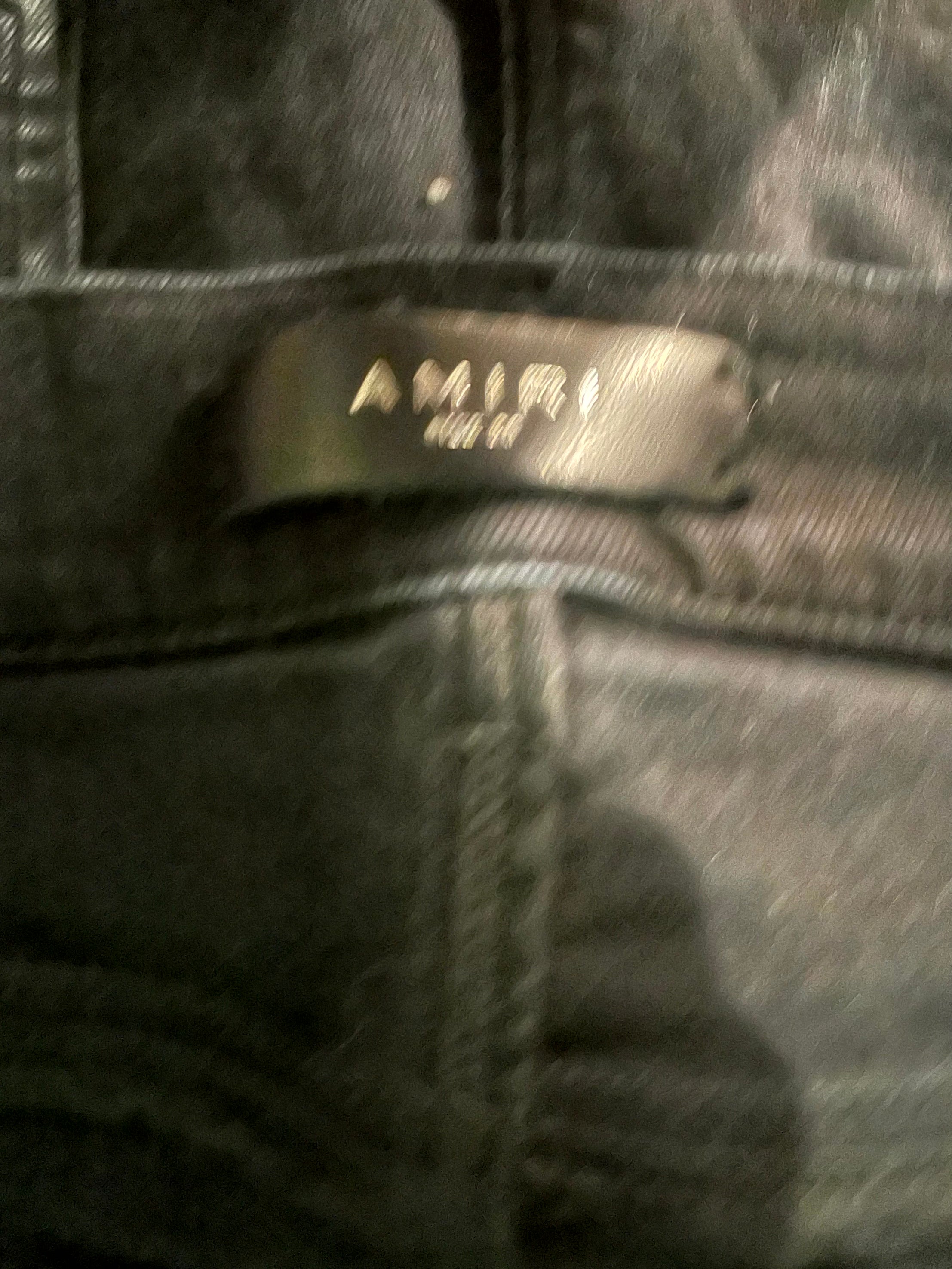 Amiri Black Wash & White Stripe Jeans