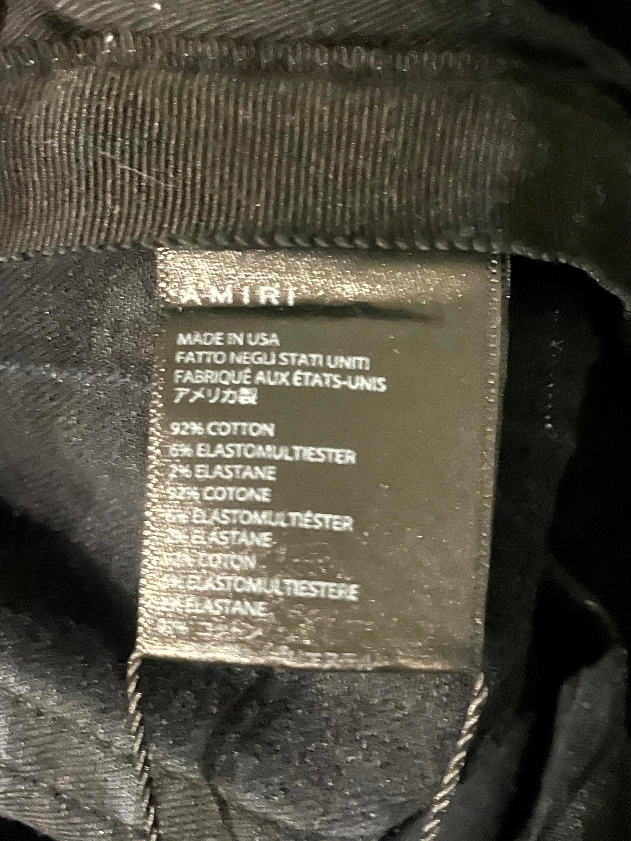 Amiri Black Wash & White Stripe Jeans