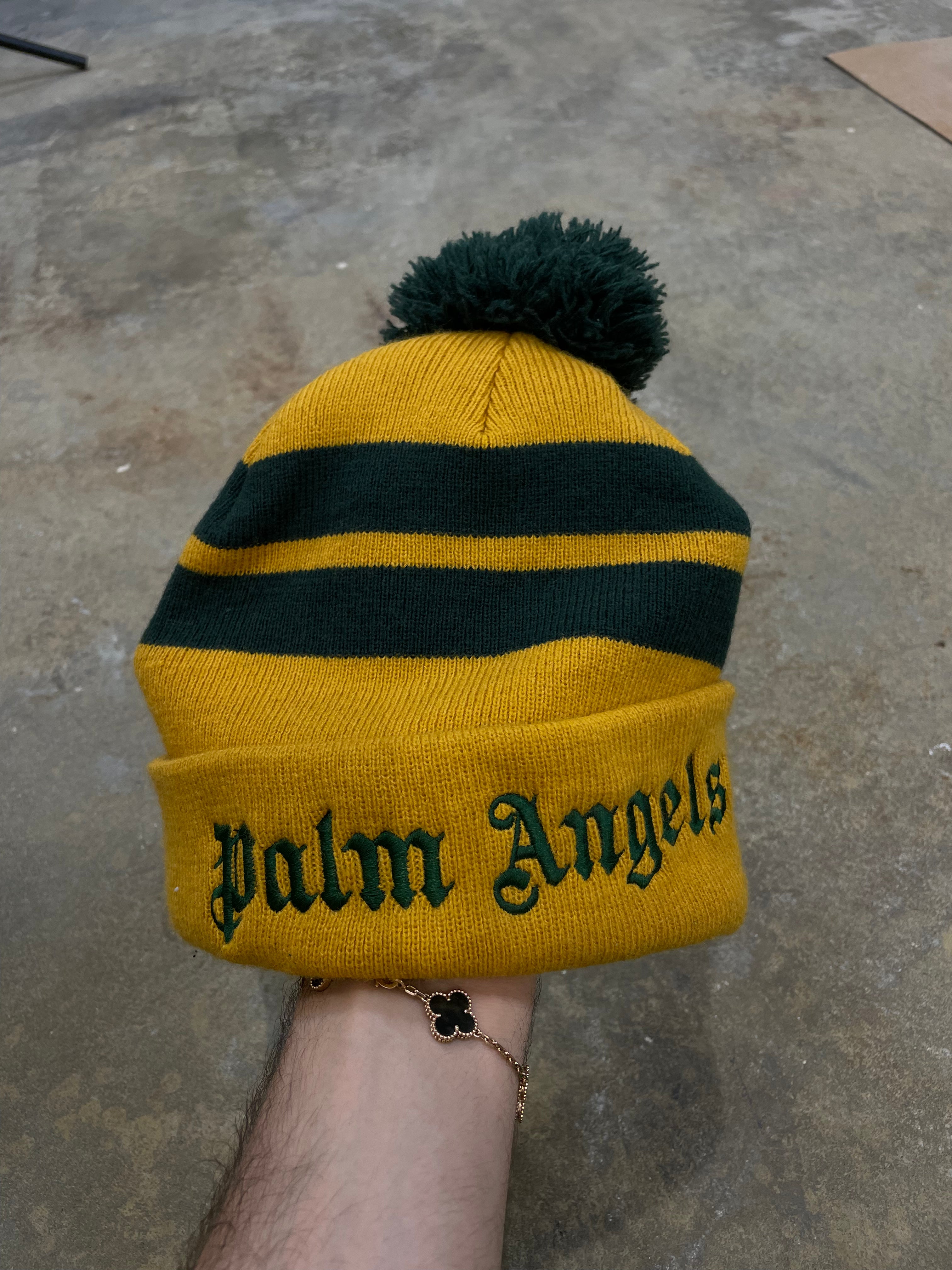Palm Angel Beanie Green / Yellow OS Used