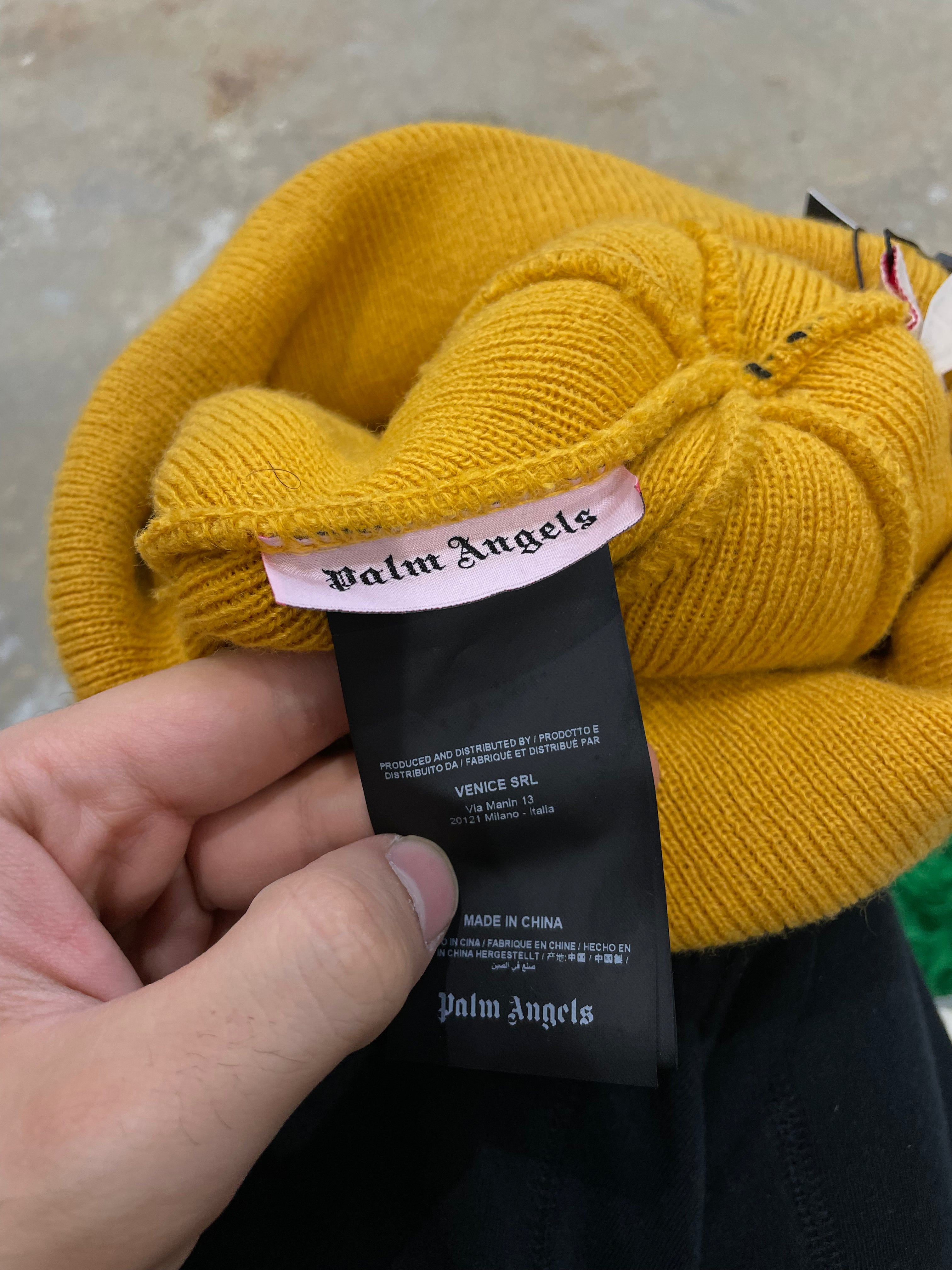 Palm Angel Beanie Green / Yellow OS Used