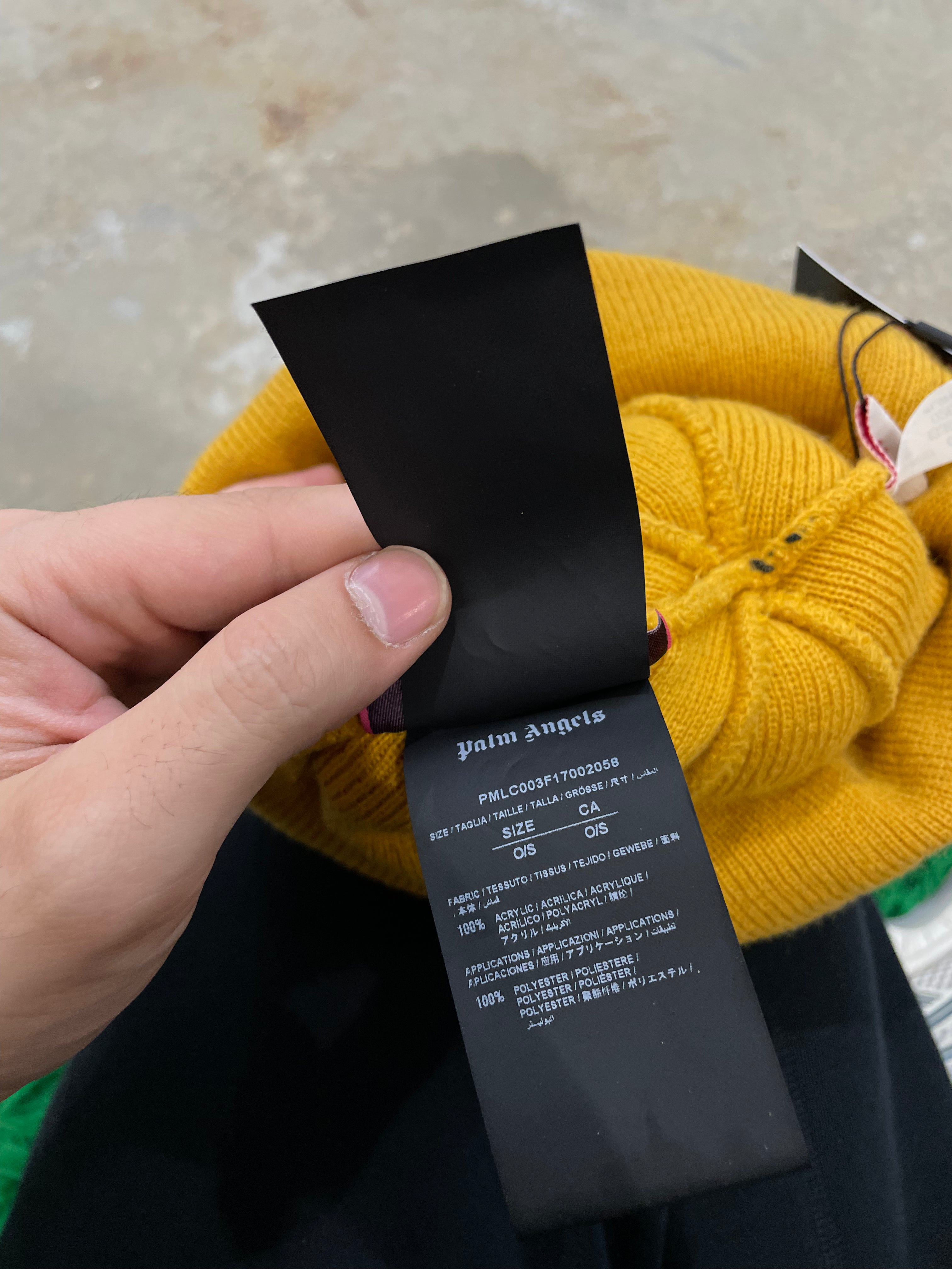 Palm Angel Beanie Green / Yellow OS Used