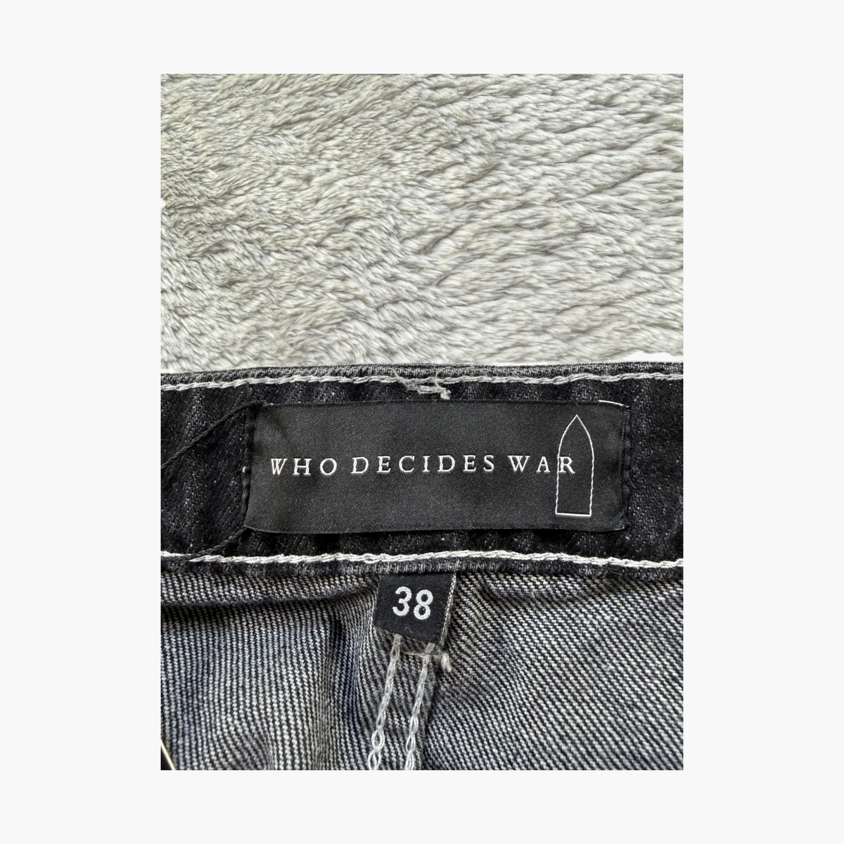 Who Decides War Cowboy Side Logo Black Jeans