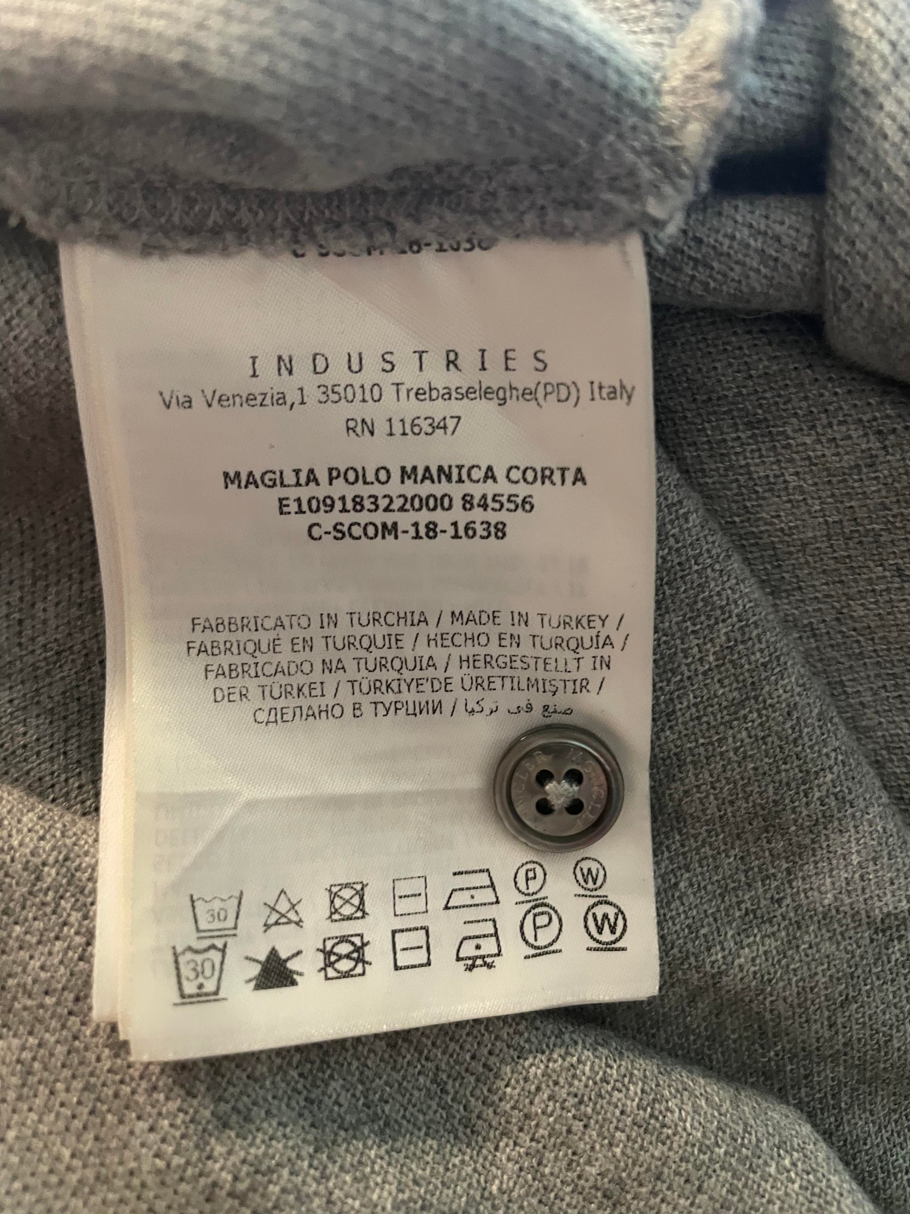 Moncler 'Patch' Grey Polo