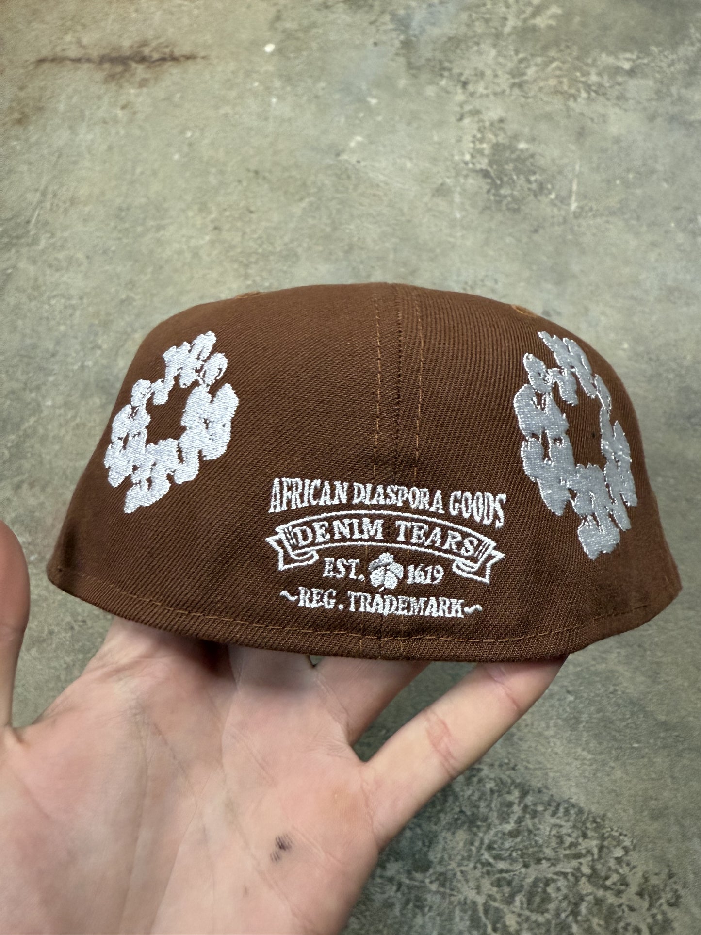 Denim Tears Fitted Brown New 7 7-8 In Plastic