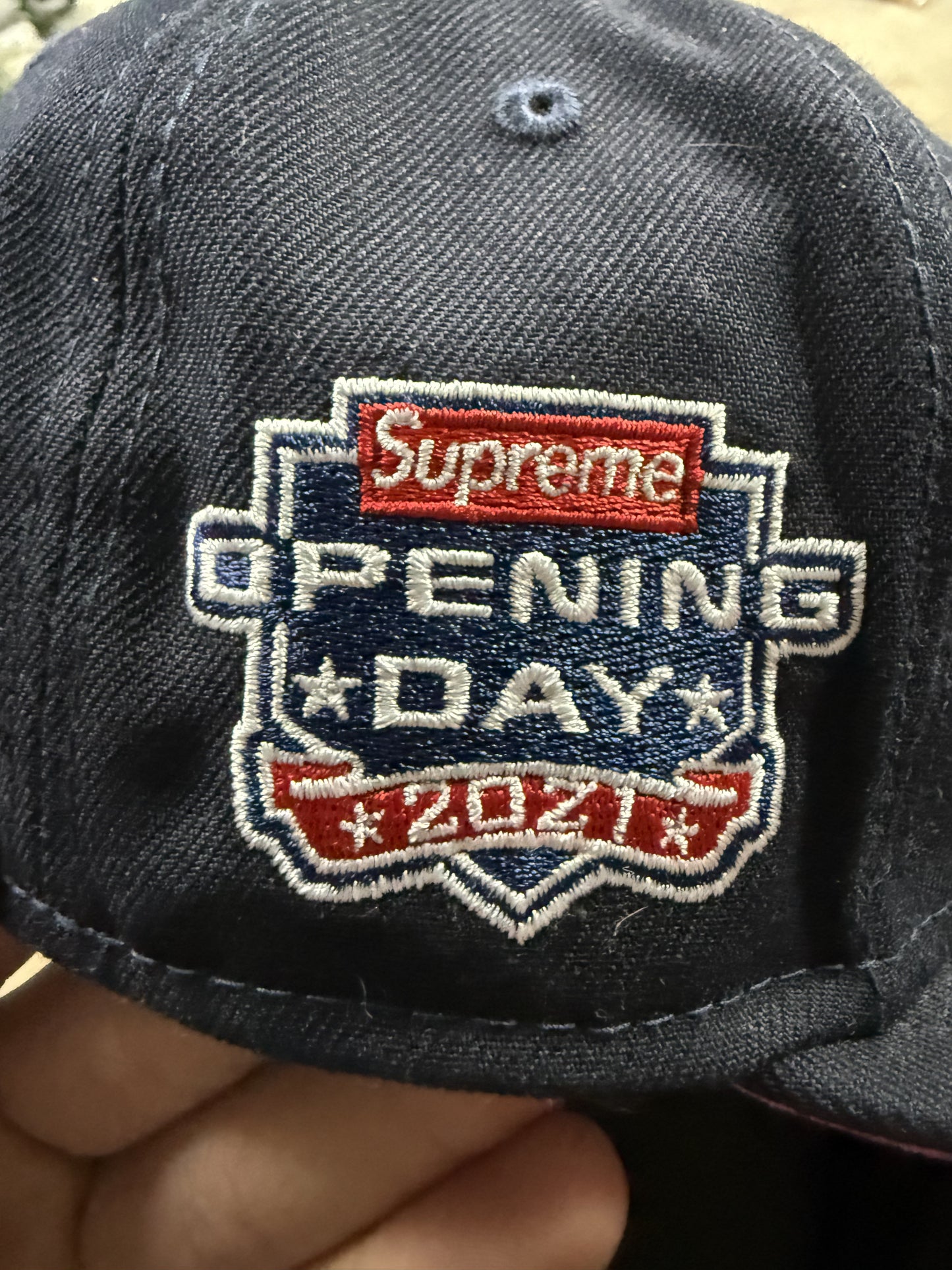 Supreme Box Logo Fitted Navy Pink New 7 1-4