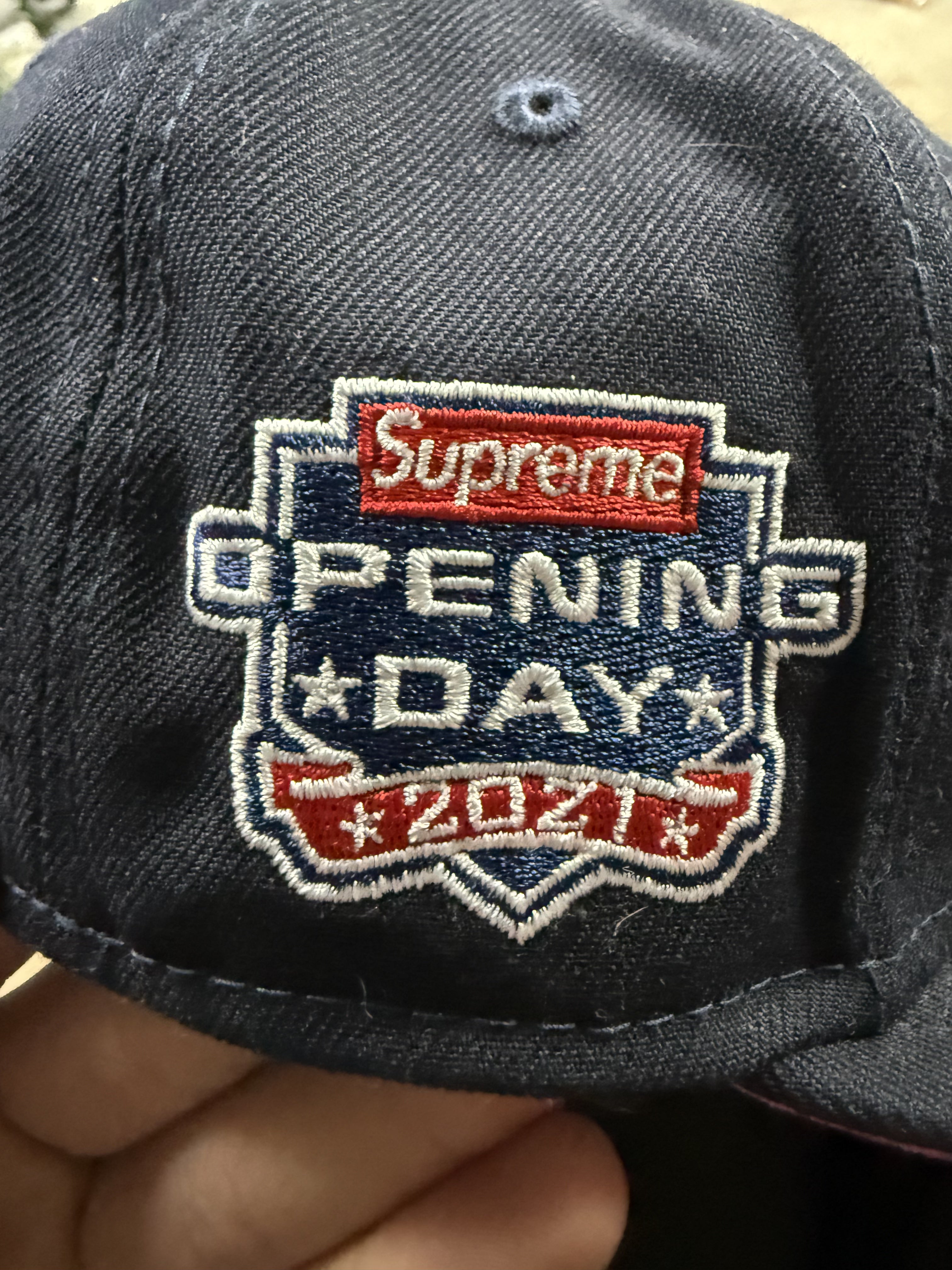 Supreme Box Logo Fitted Navy Pink New 7 1-4