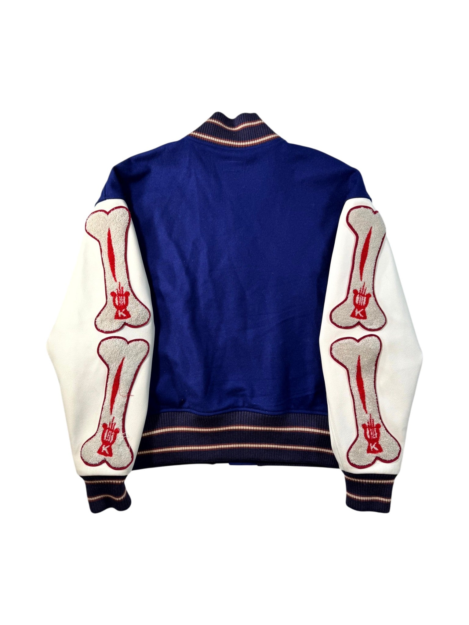 Kapital Bone Blue & Red Varsity Jacket