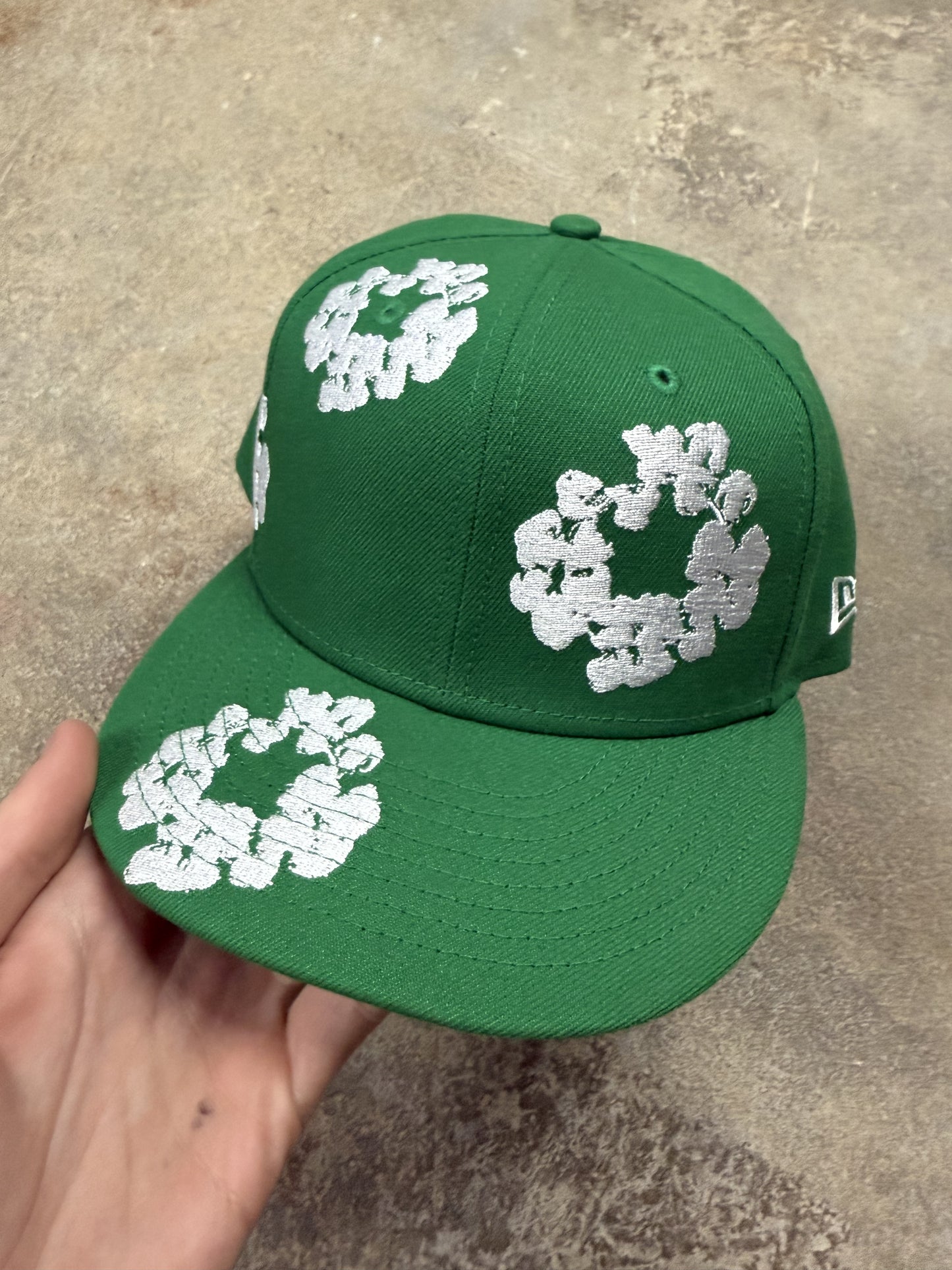 Denim Tears Fitted Green New 7 7-8 In Plastic