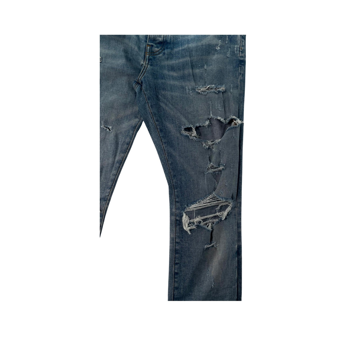 Amiri Denim Applique Side Logo Light Wash Jeans