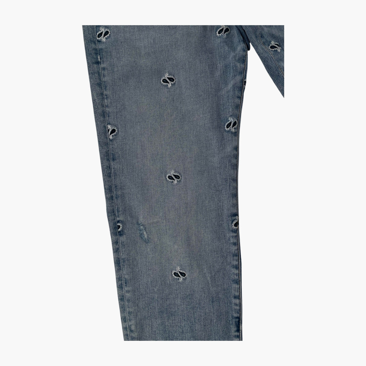 Amiri Paisley Monogram Light Wash Jeans