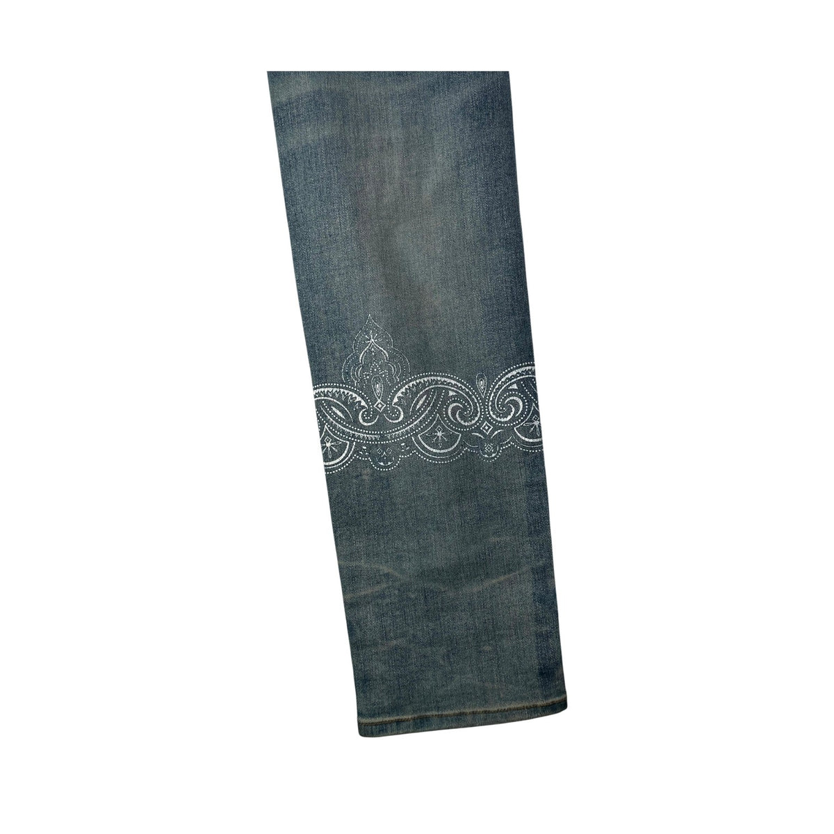 Amiri Paisley Monogram Light Wash Jeans