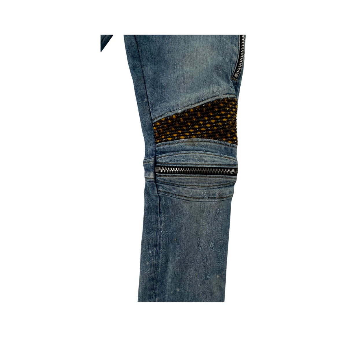 Amiri "MX2" Light Wash, Yellow & Brown Jeans