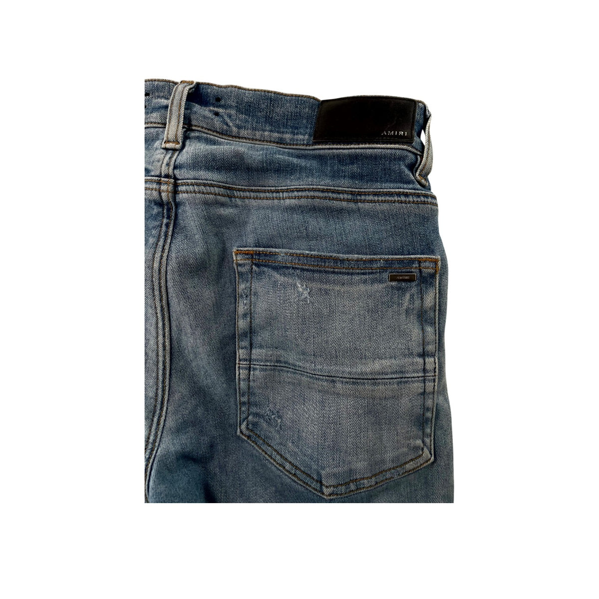 Amiri "MX2" Light Wash, Yellow & Brown Jeans