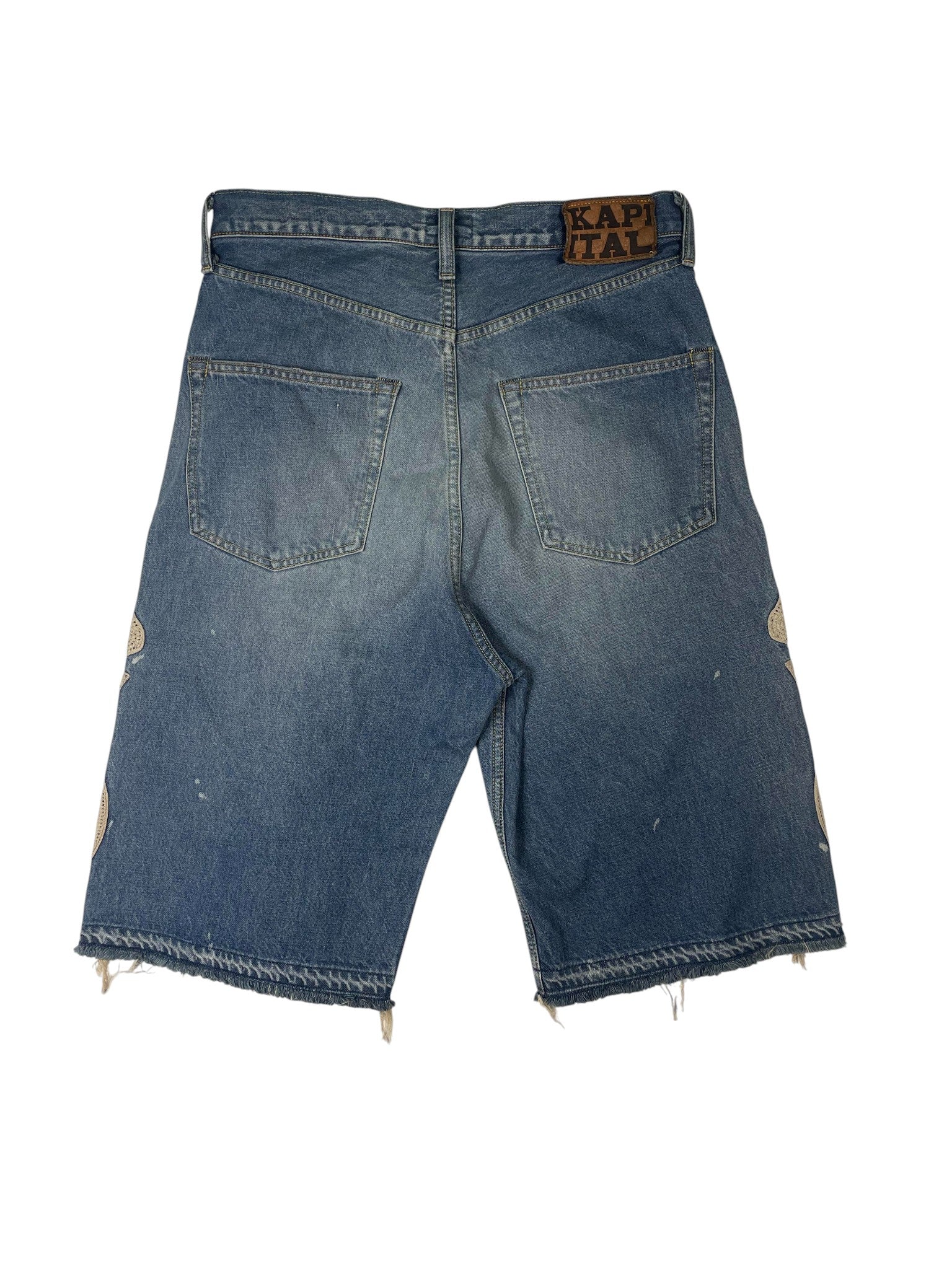 Kapital 'Bone' Light Wash Shorts