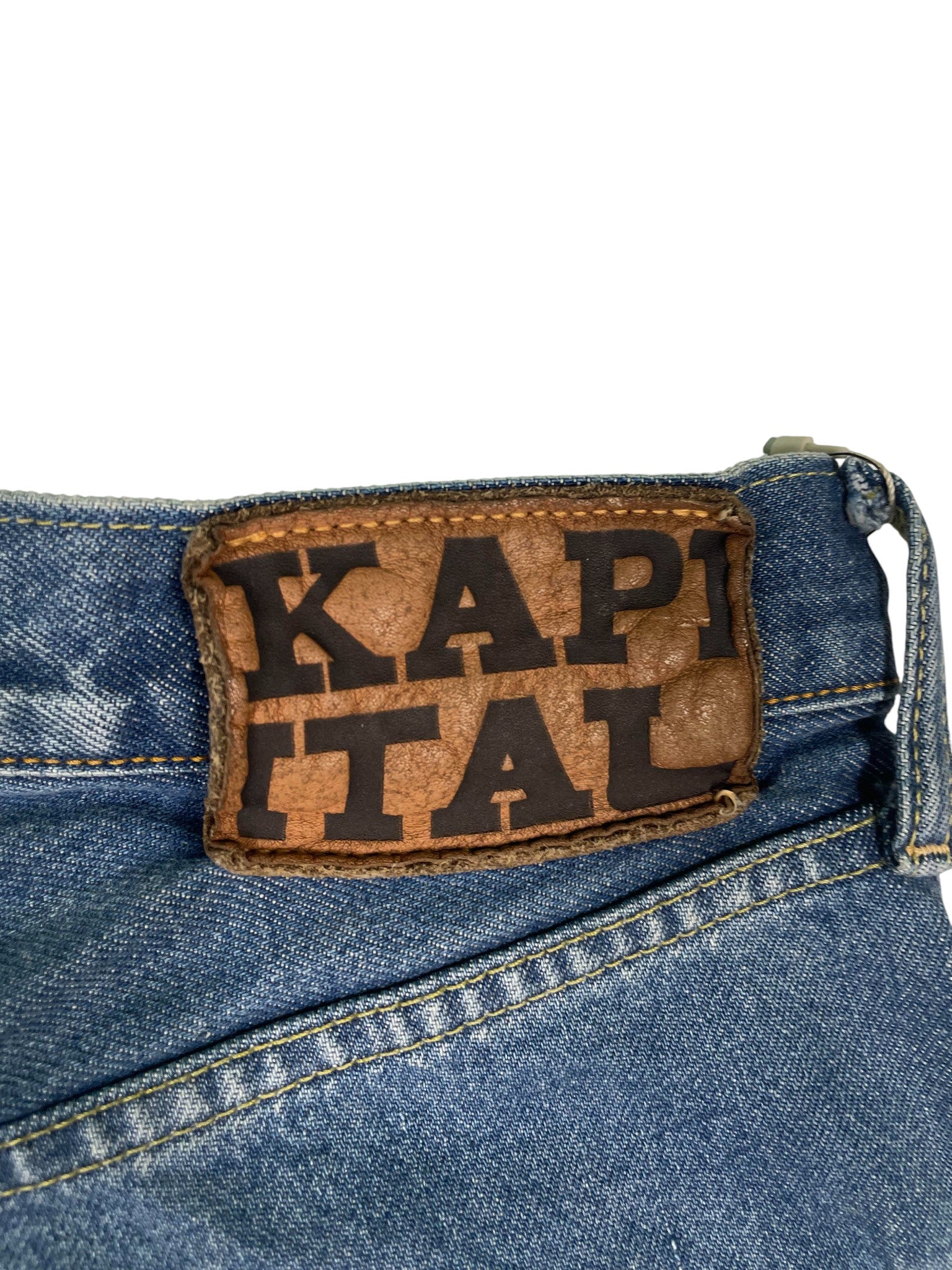 Kapital 'Bone' Light Wash Shorts