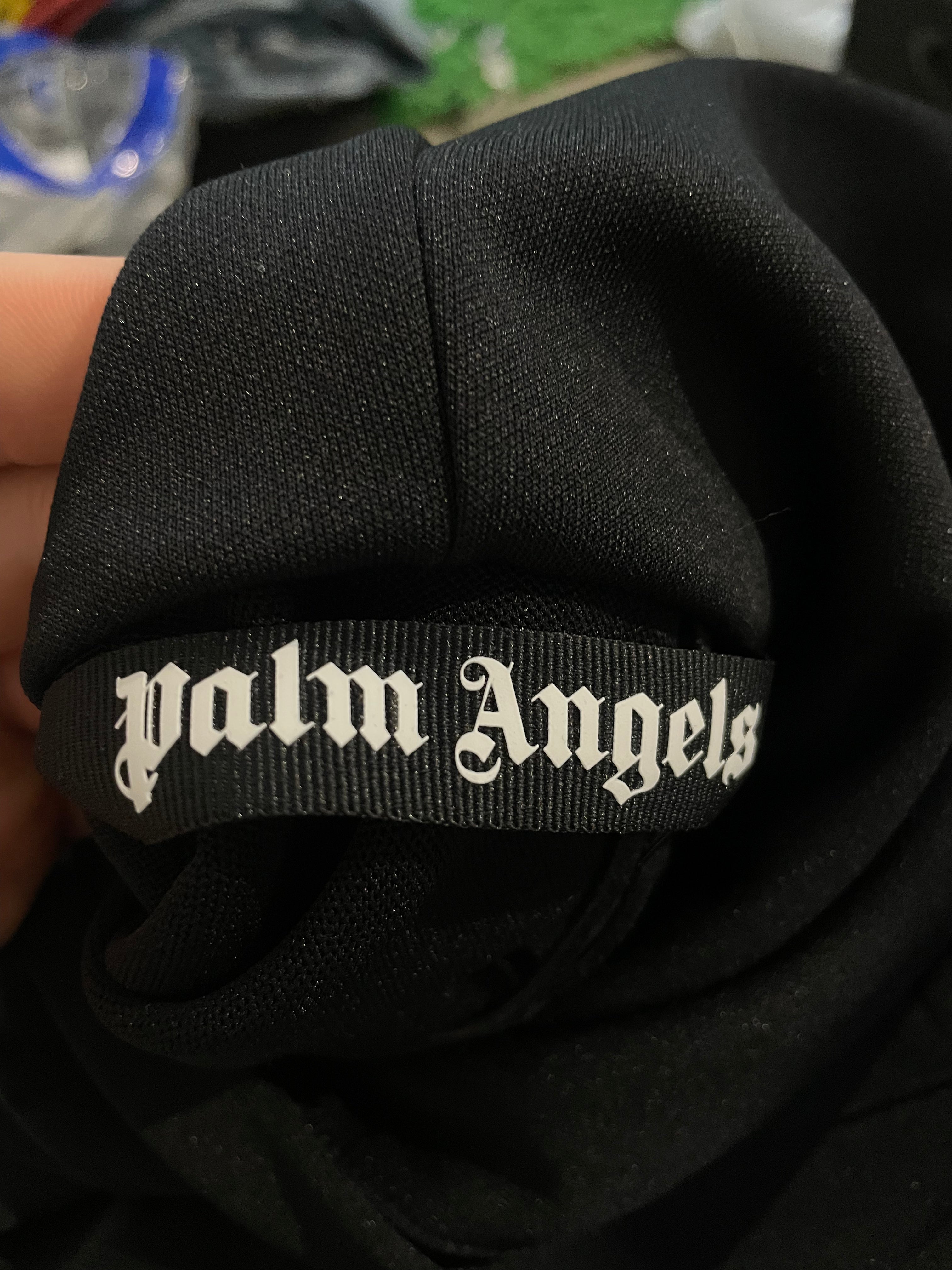 Palm Angels Hooded Track Jacket Black Cream New With Tags Large