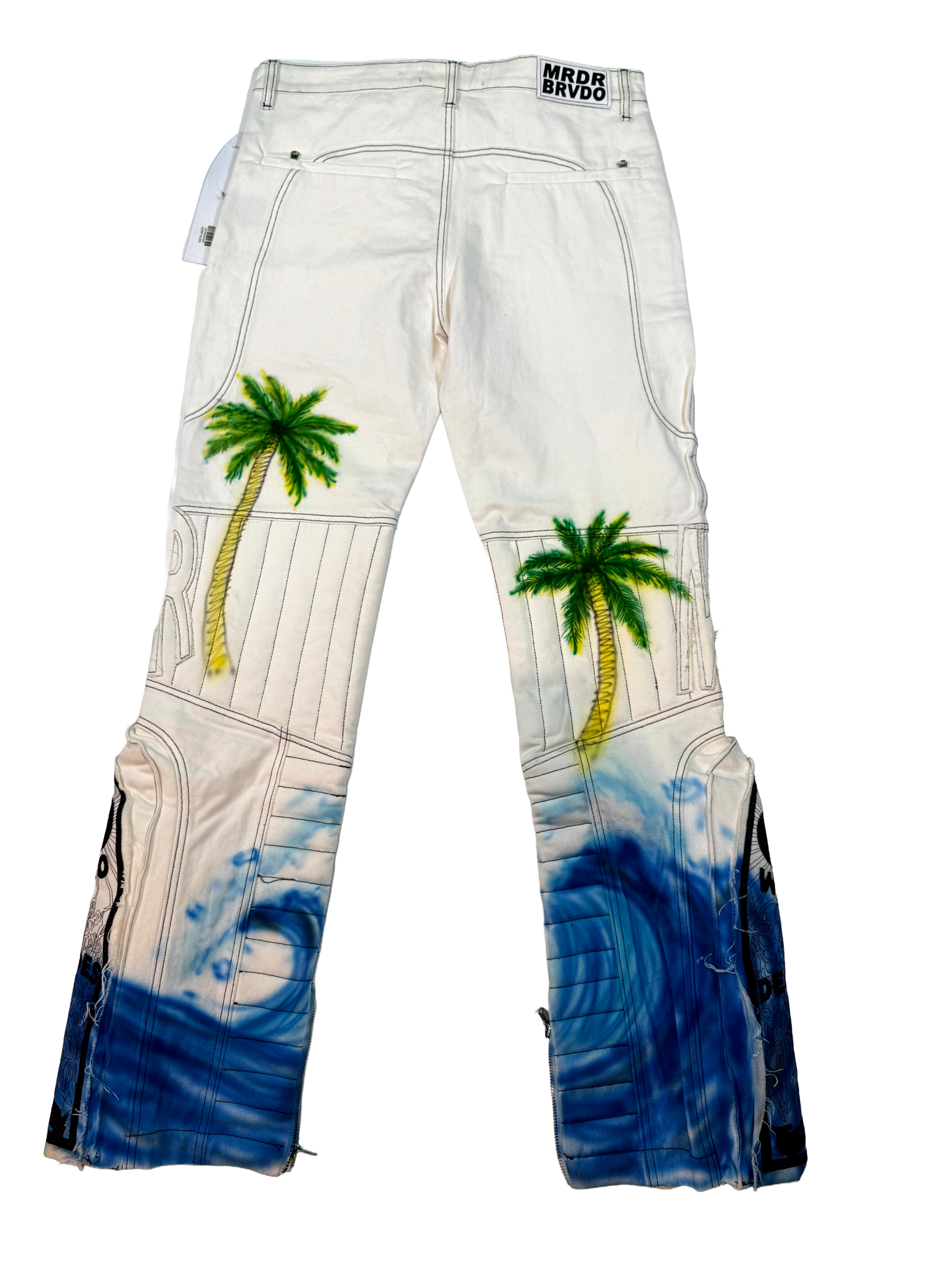 WDW Palm Tree Moto Denim Jeans