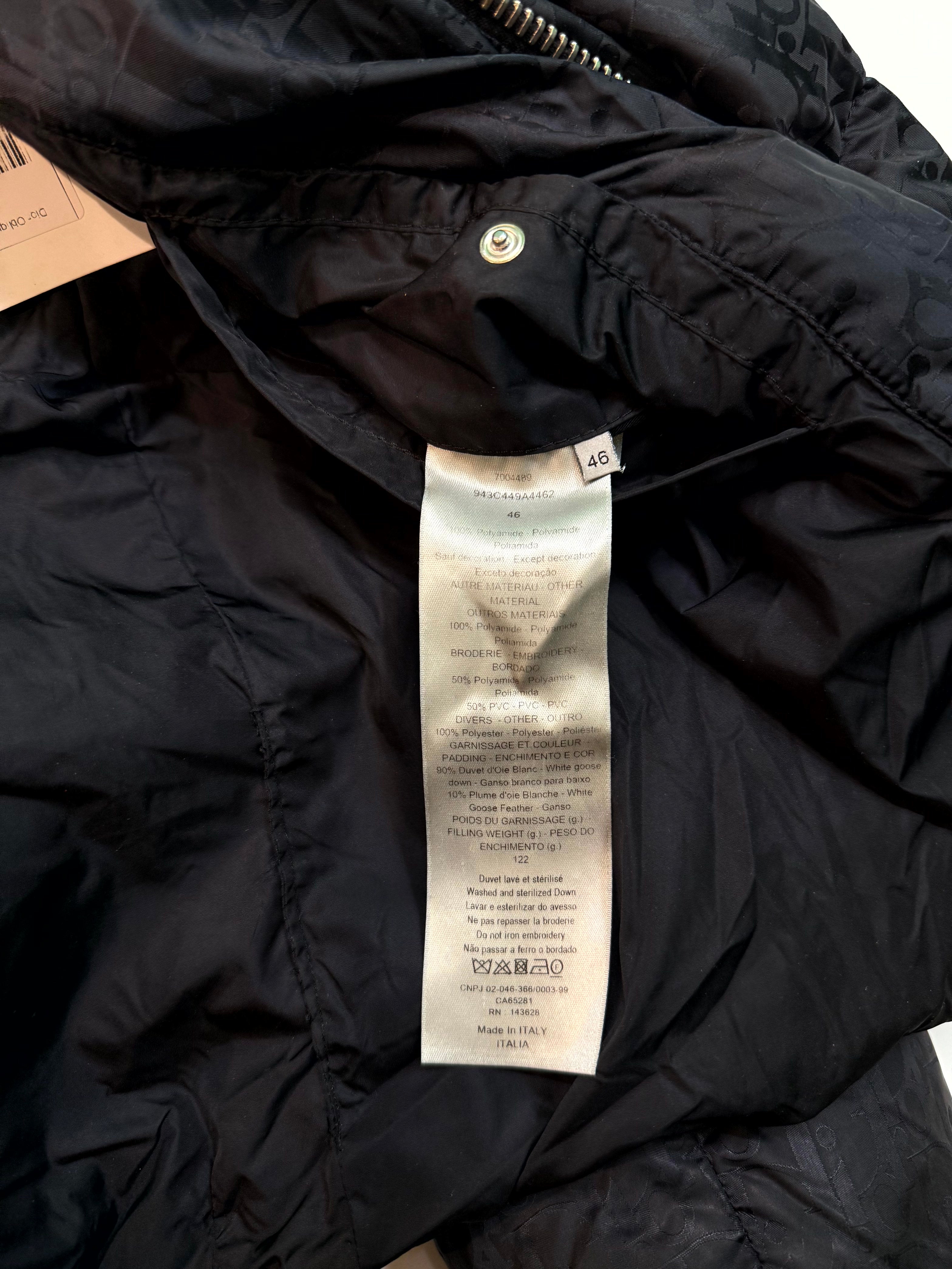 Dior Oblique Puffer Black Jacket