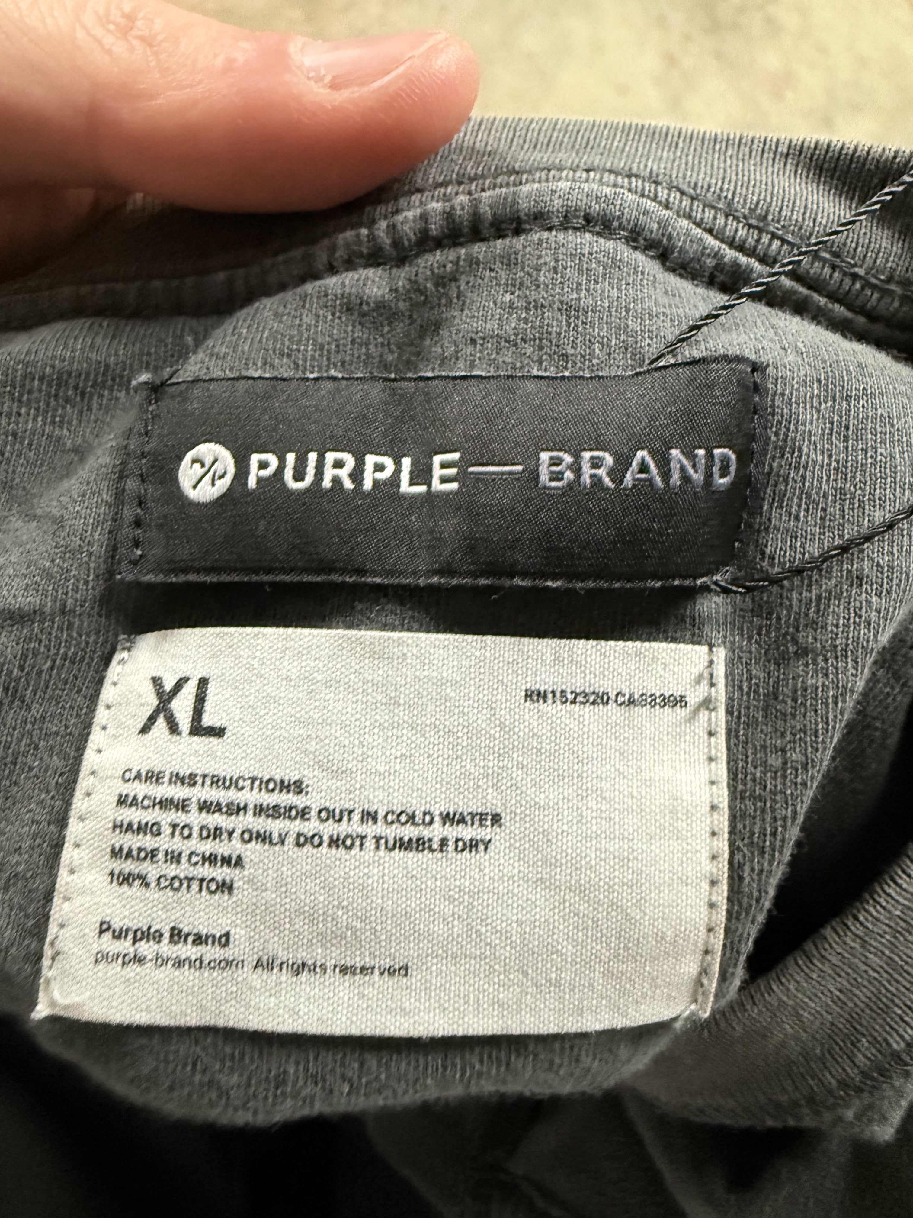 Purple Brand Tee Grey Chrome P Used XL
