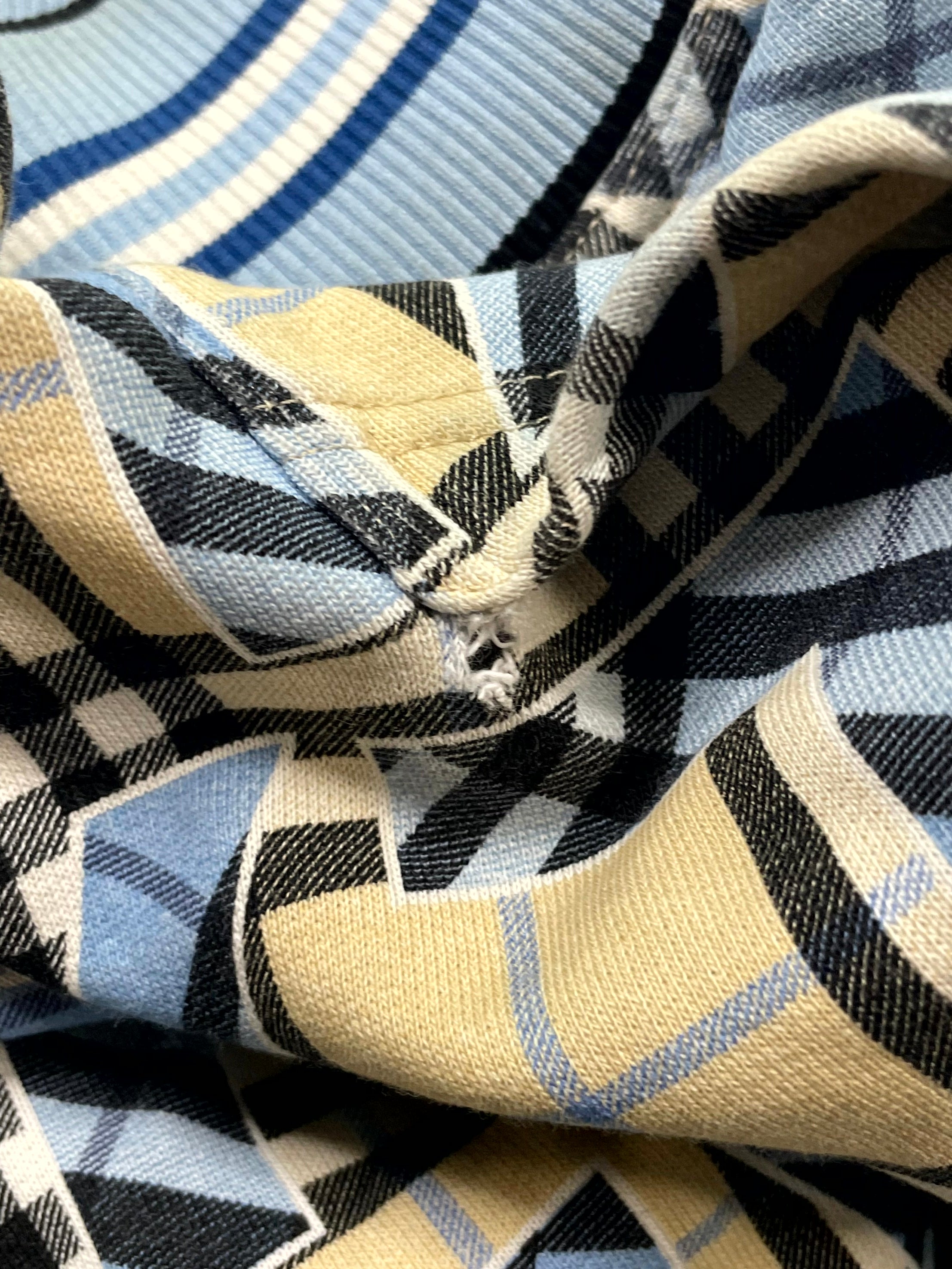 Burberry Monogram All Over Blue Tan Hoodie