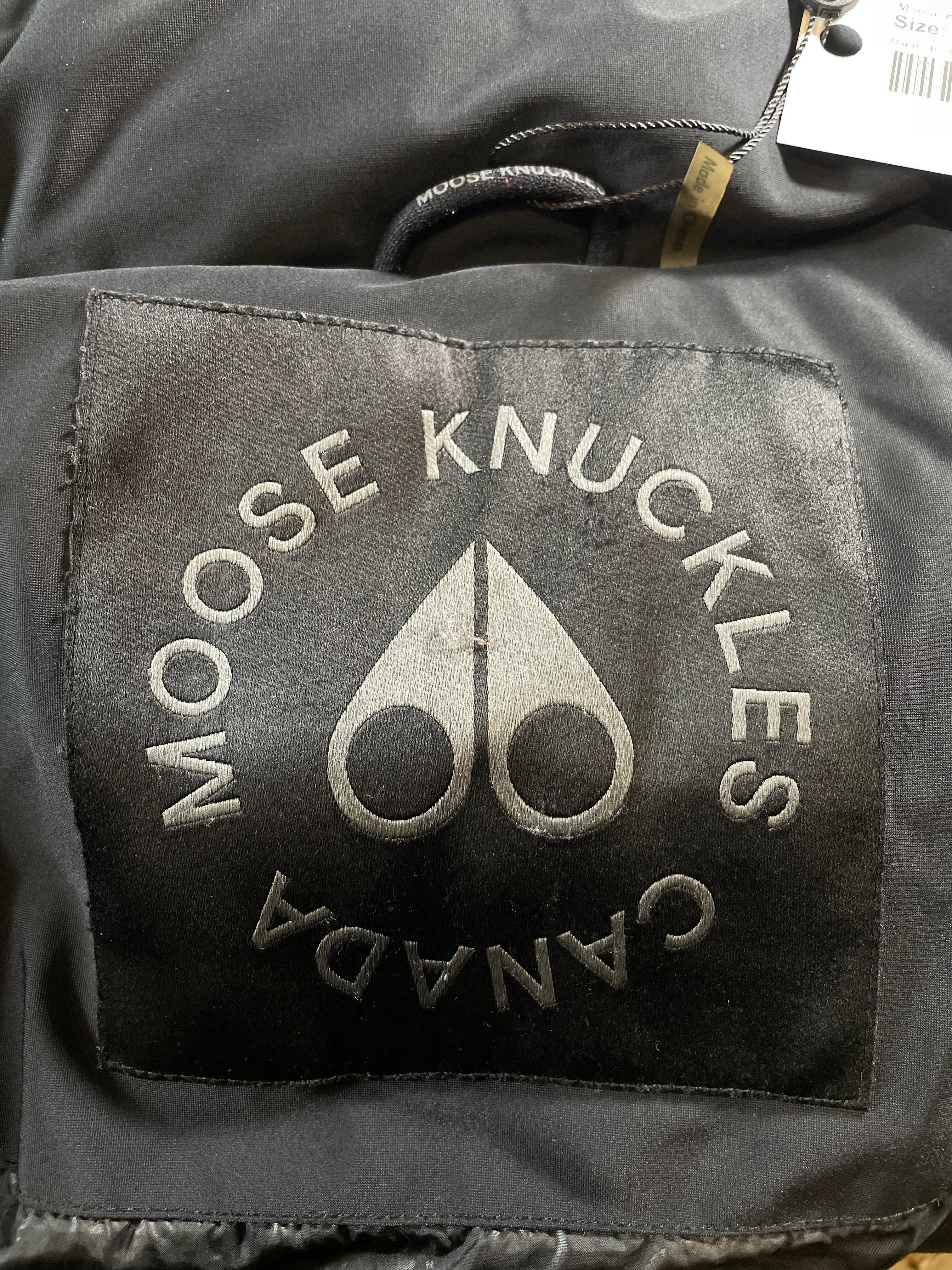 Moose Knuckles Black & White Puffer Jacket