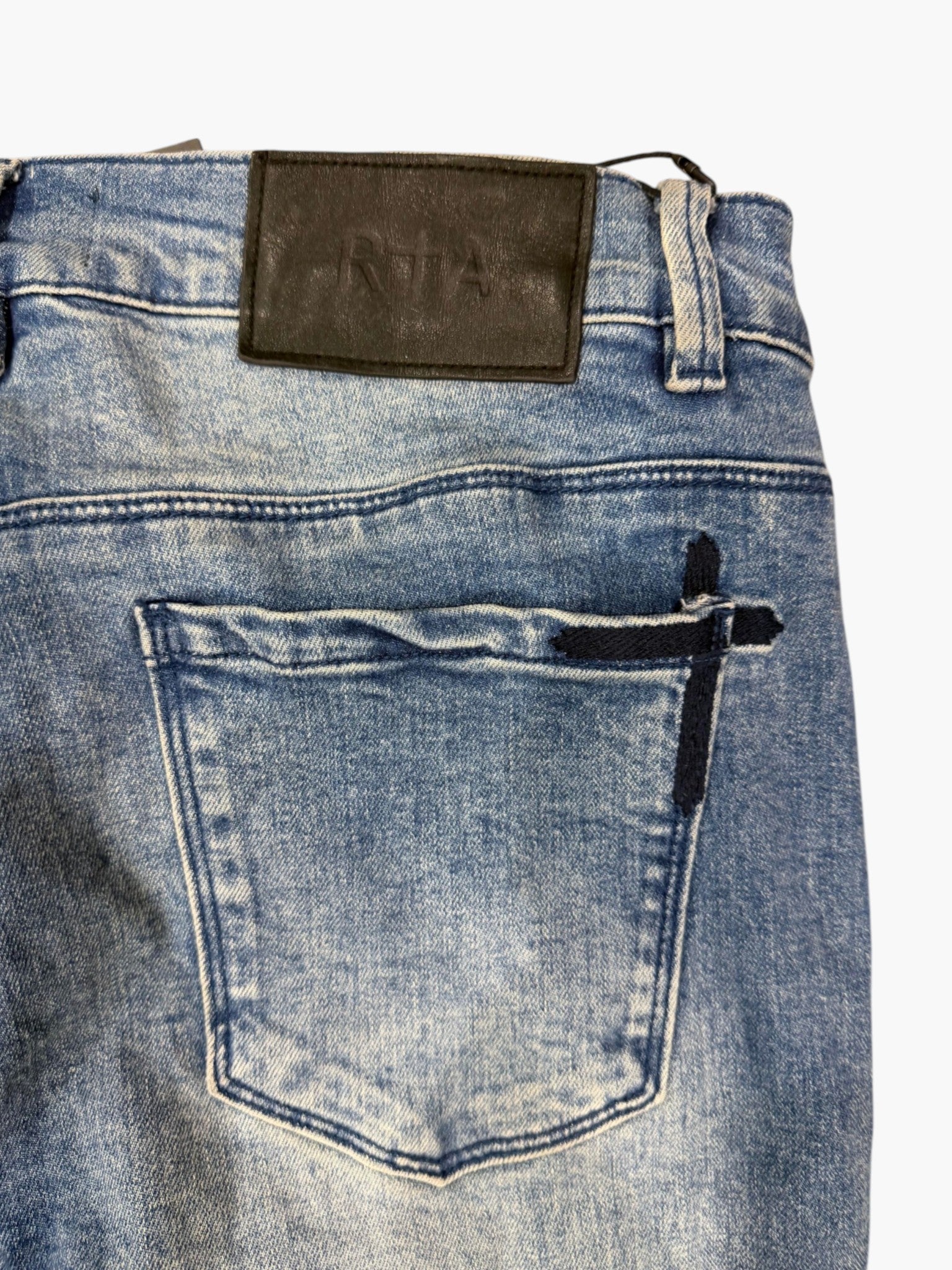RTA Snakeskin Light Wash Jeans
