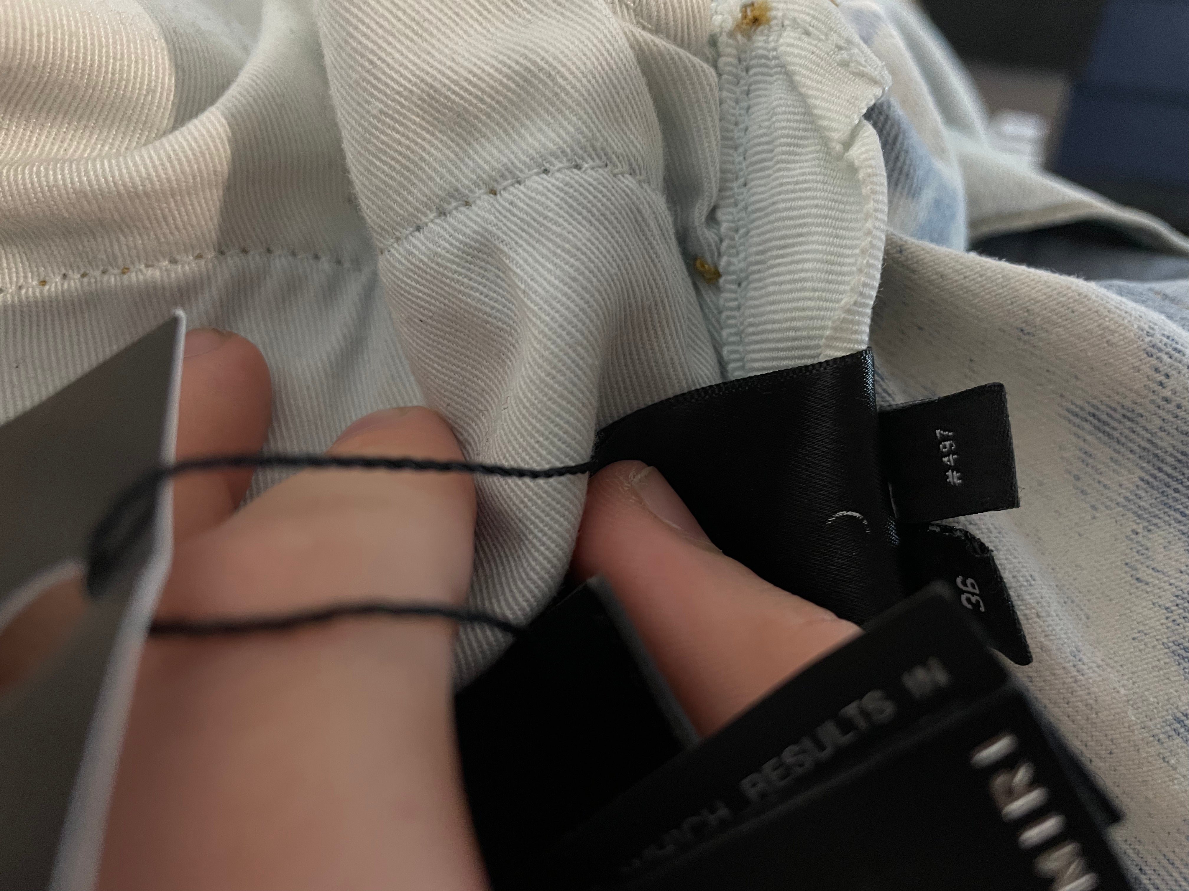 Amiri Jeans Tye Dye Wash Rainbow Crystal Patch Used 36