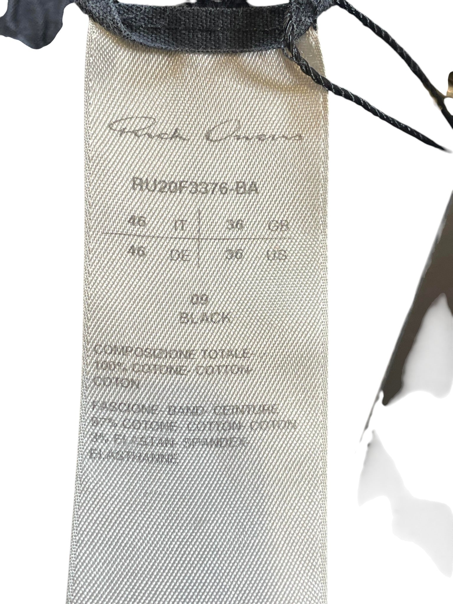 Rick Owens Black Cargo Sweats