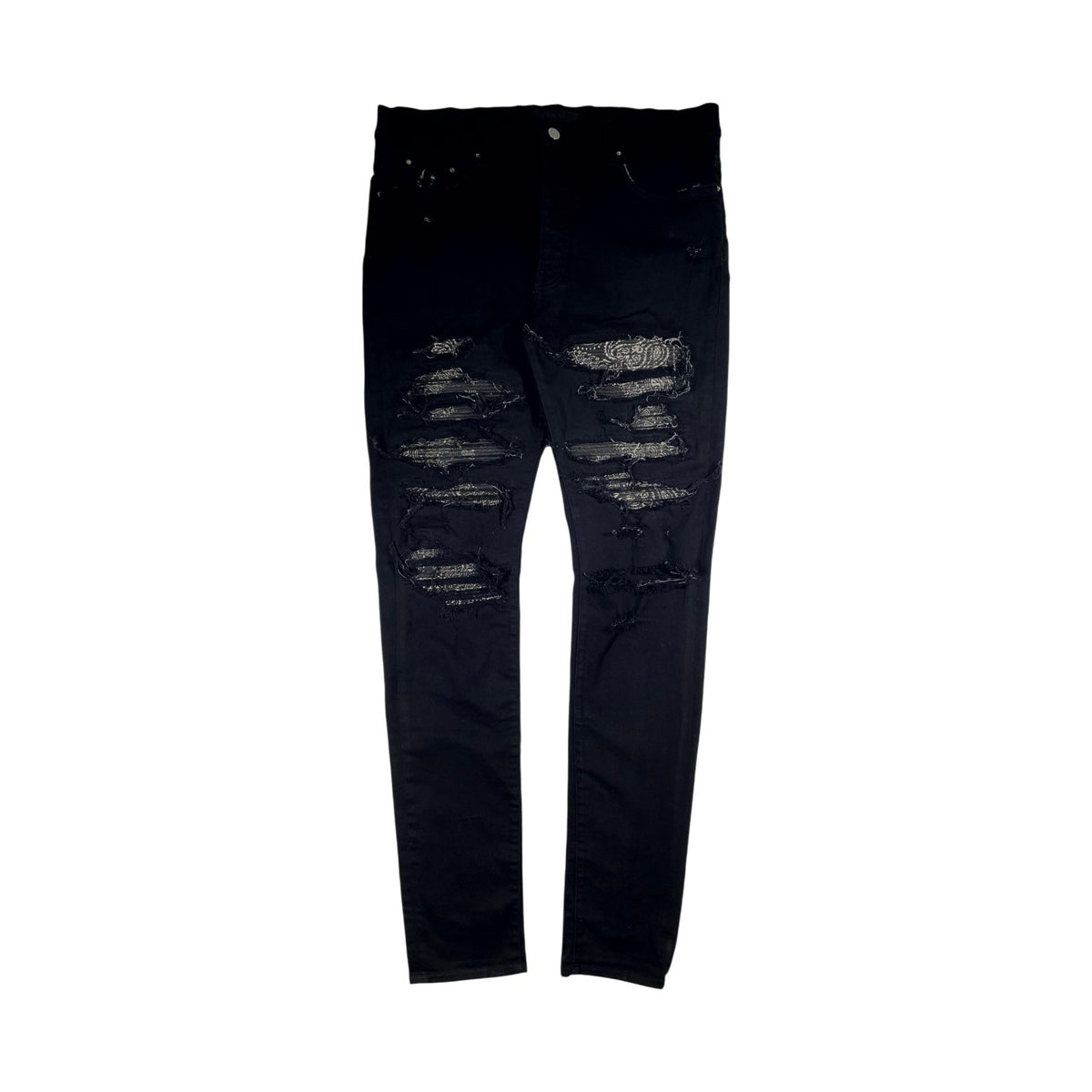 Amiri Bandana Thrasher Patch Black Jeans