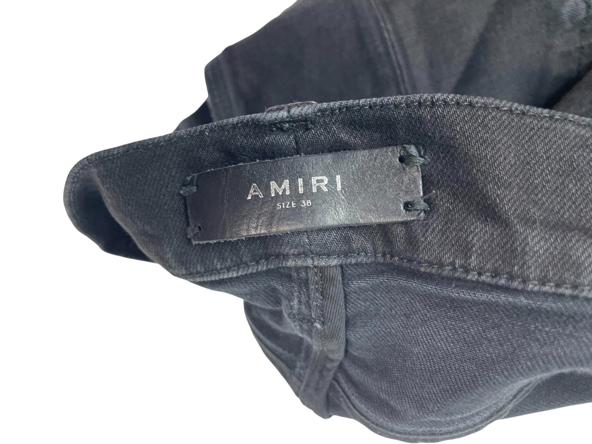 Amiri Black Knee Rip Jeans