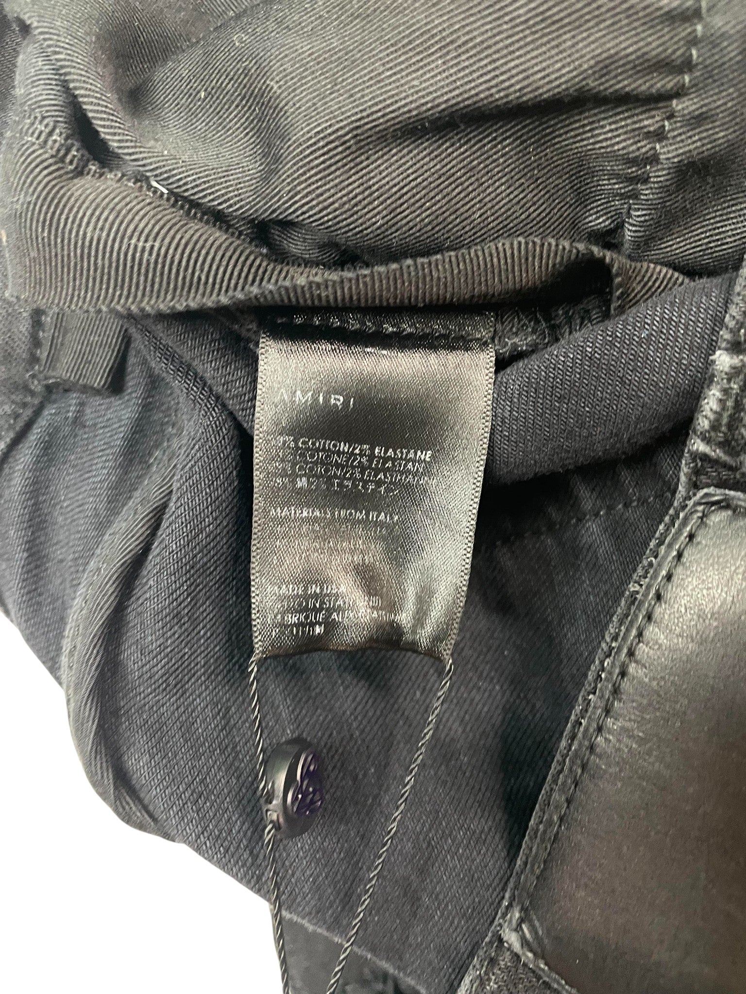 Amiri Black Knee Rip Jeans