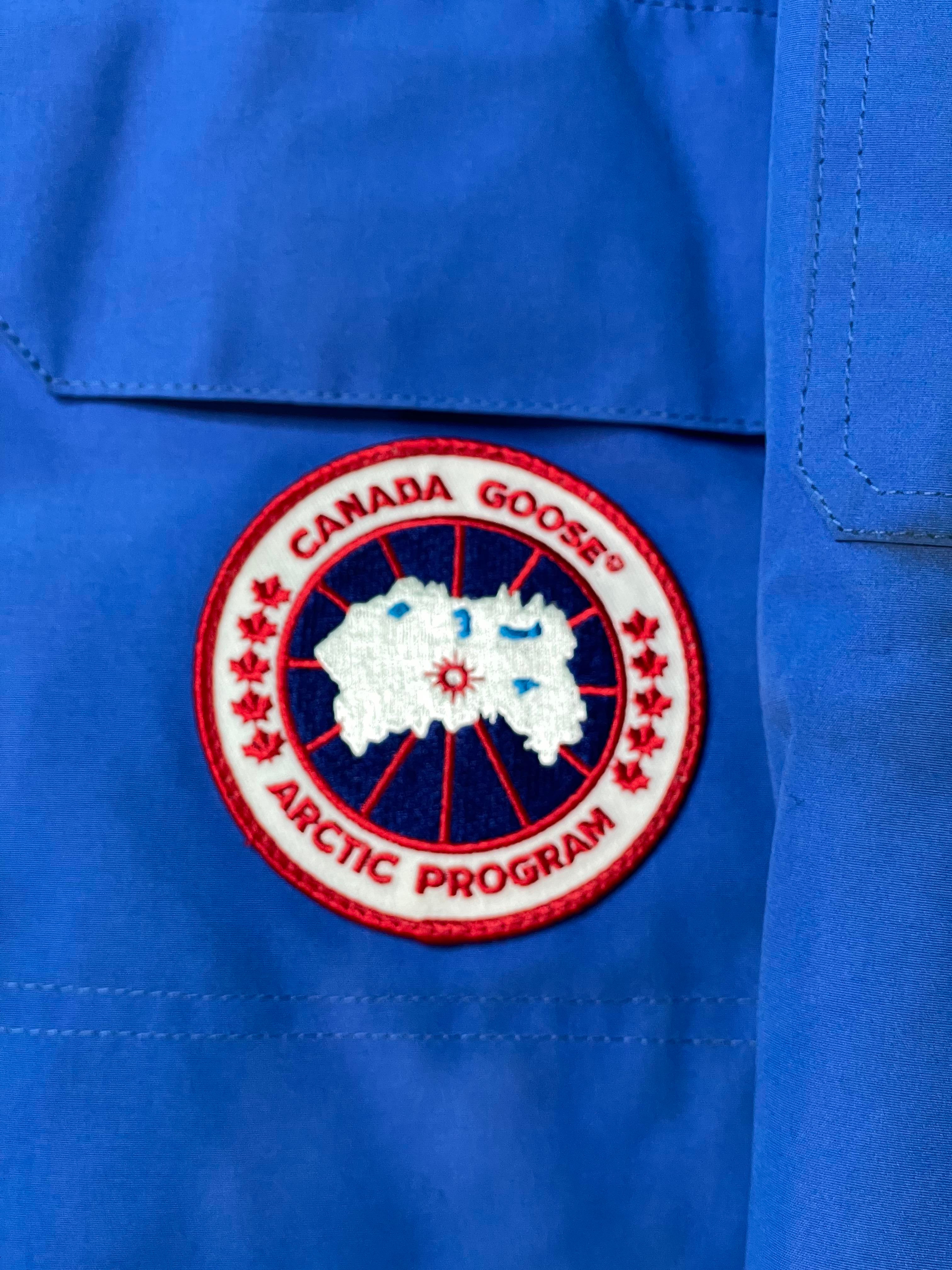 Canada Goose Blue Fur Puffer Jacket