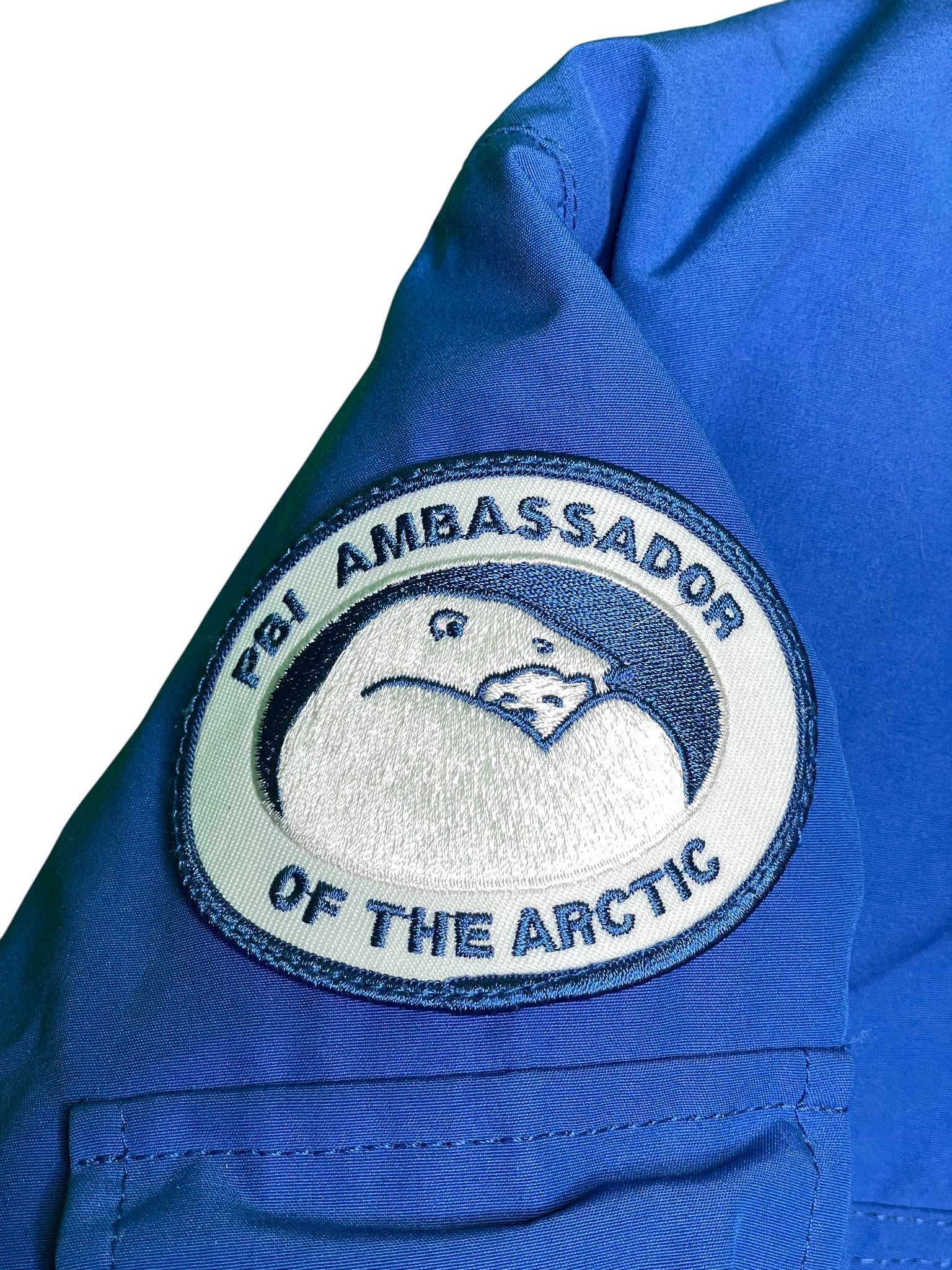 Canada Goose Blue Fur Puffer Jacket