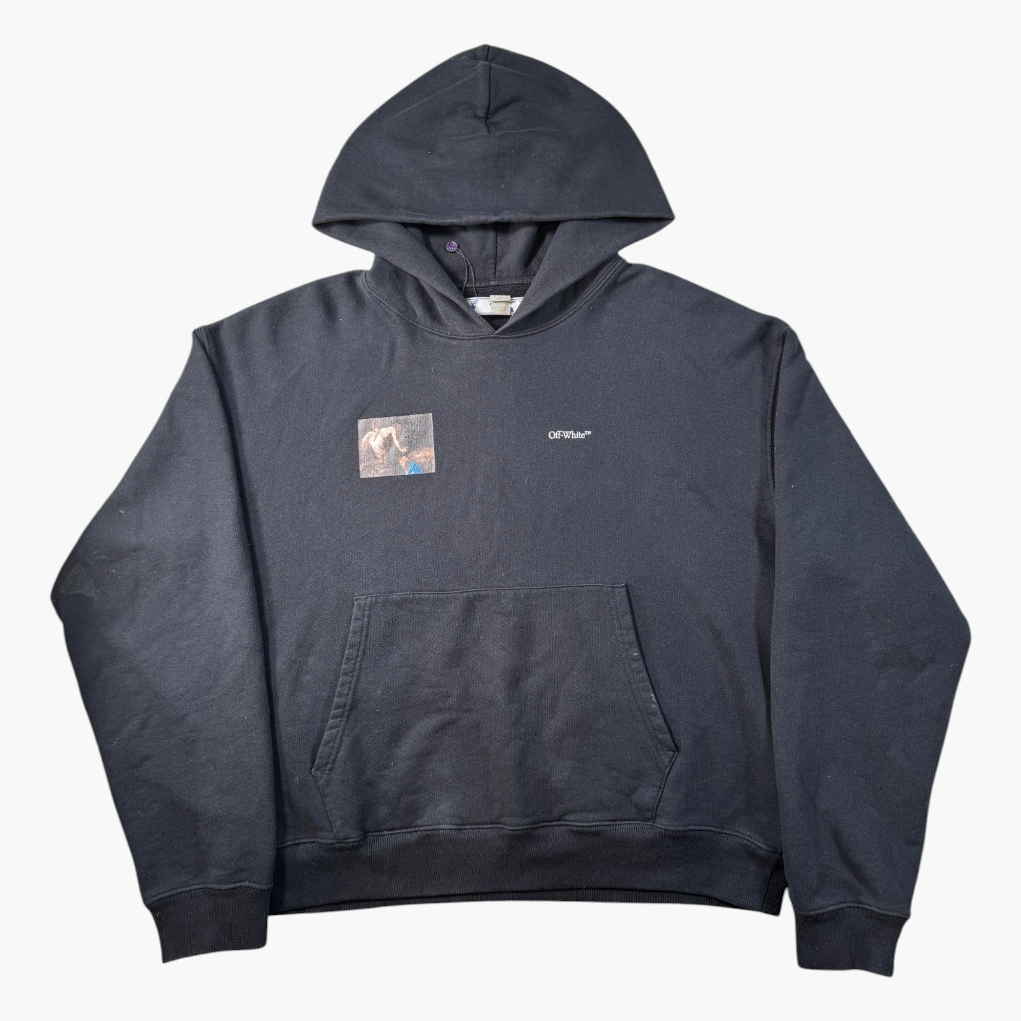 Off White Carravaggio Arrows Black & Blue Hoodie