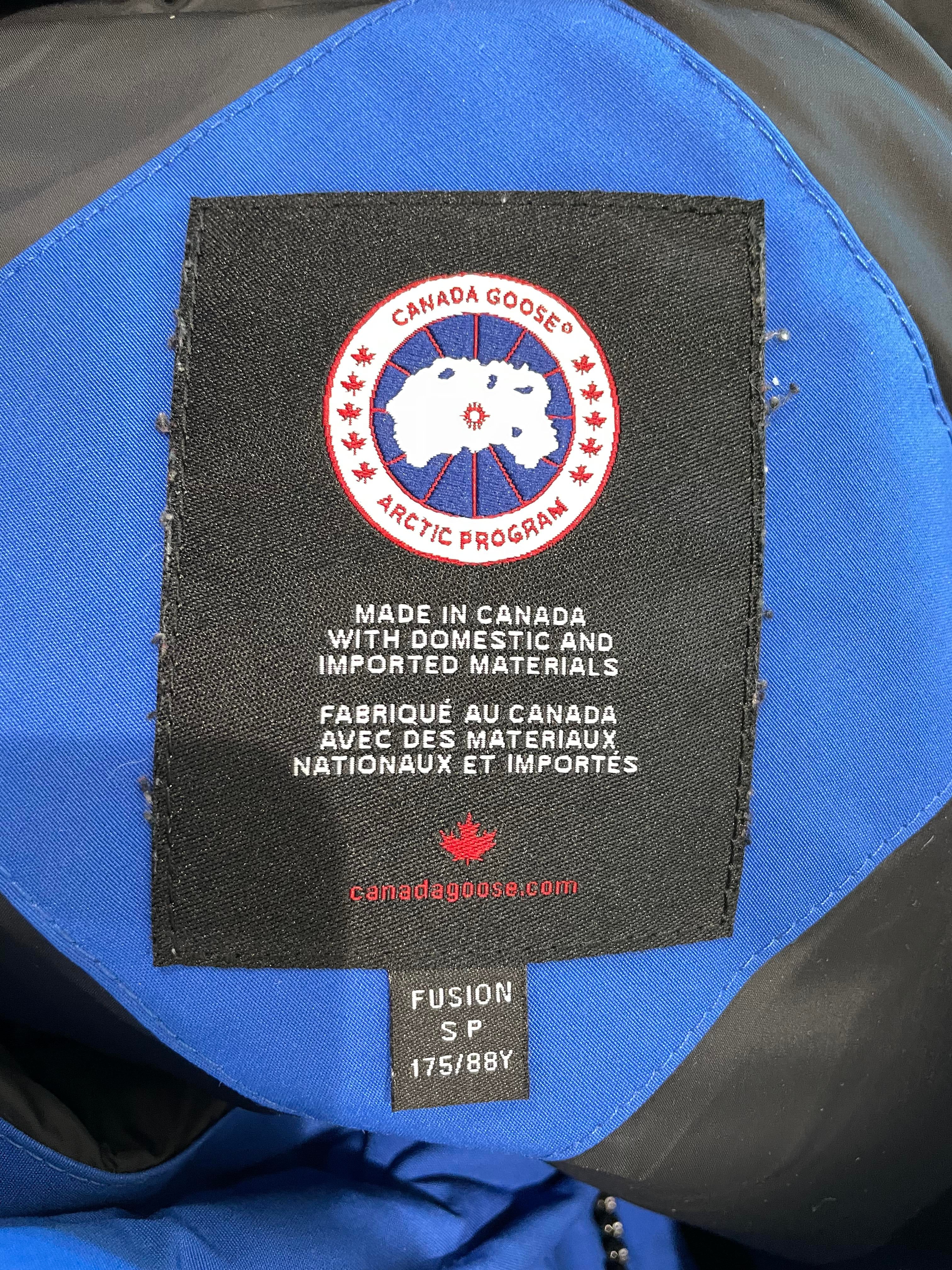 Canada Goose Blue Fur Puffer Jacket