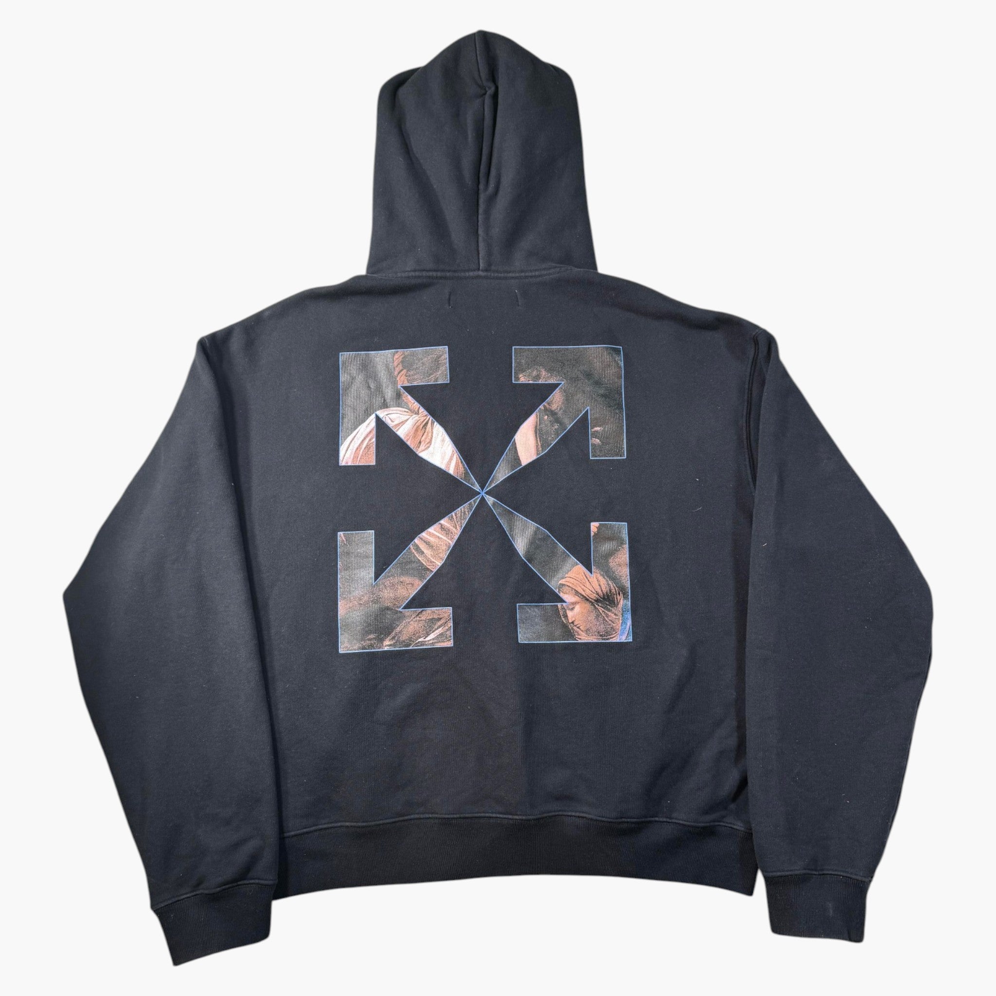 Off White Carravaggio Arrows Black & Blue Hoodie