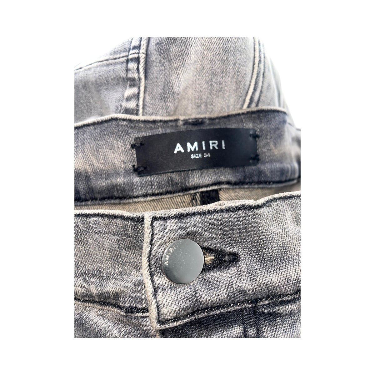 Amiri Stencil Grey Jeans