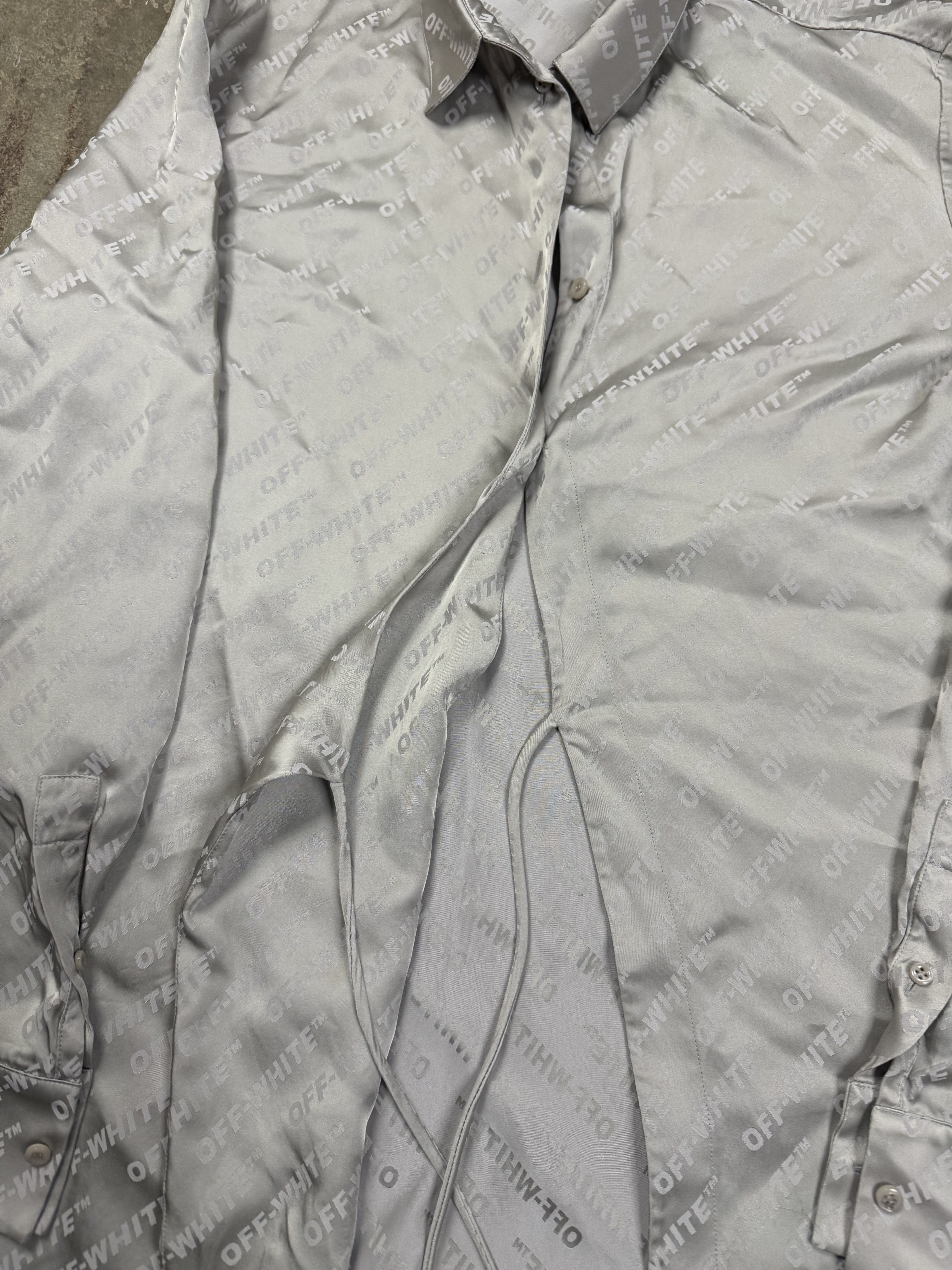 Off White Silk Cardigan Used OS