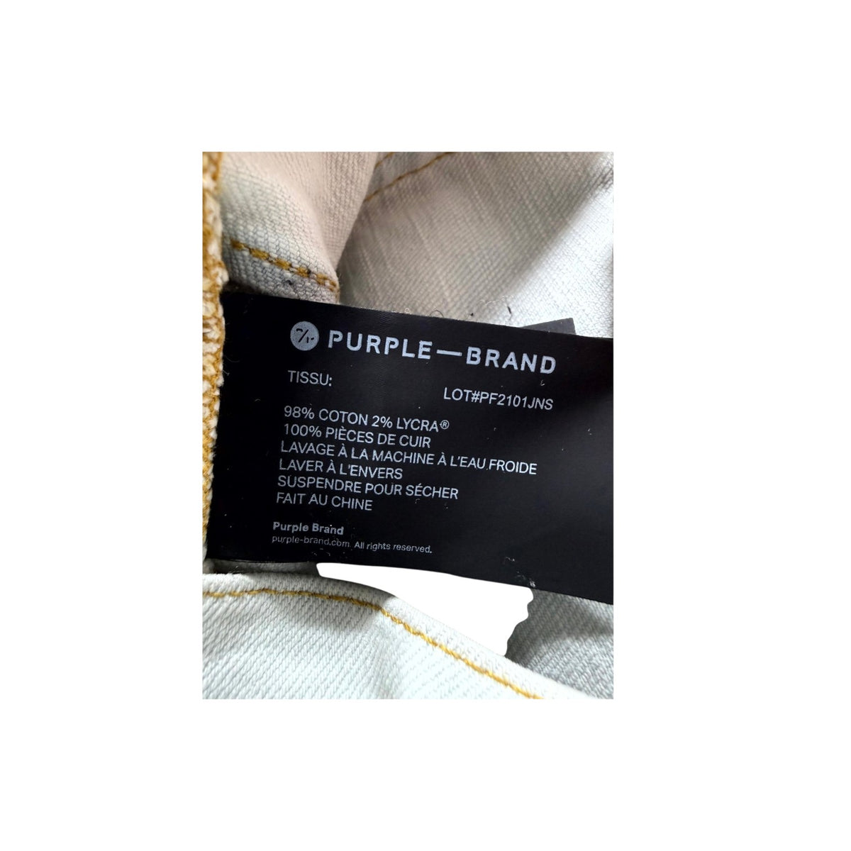 Purple Brand Stitch Light Wash Jeans
