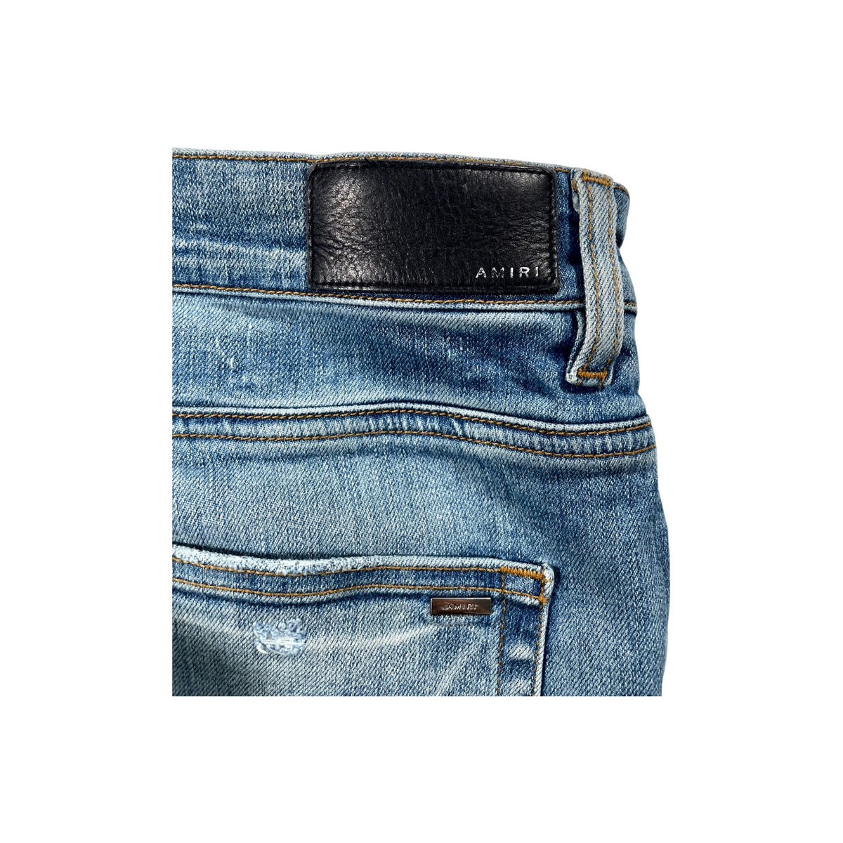 Amiri "MX1" Paisley Patch Light Wash & Baby Blue Jeans